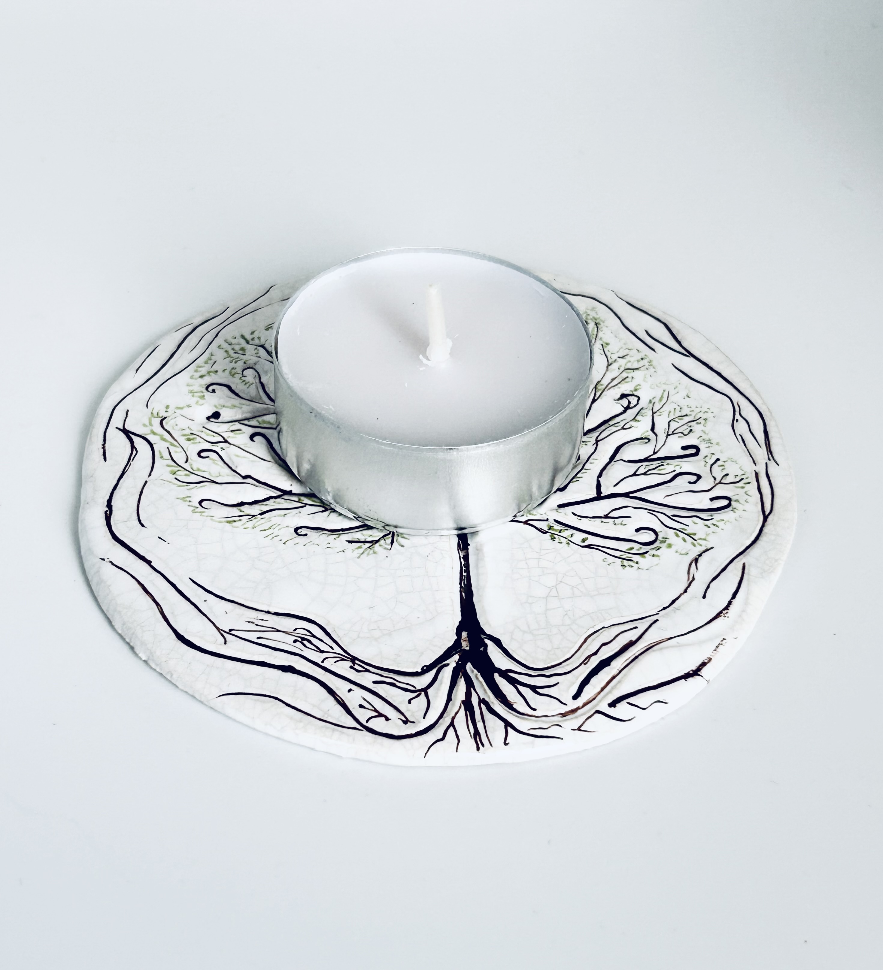 SUPPORT BOUGIE  "arbre de vie "