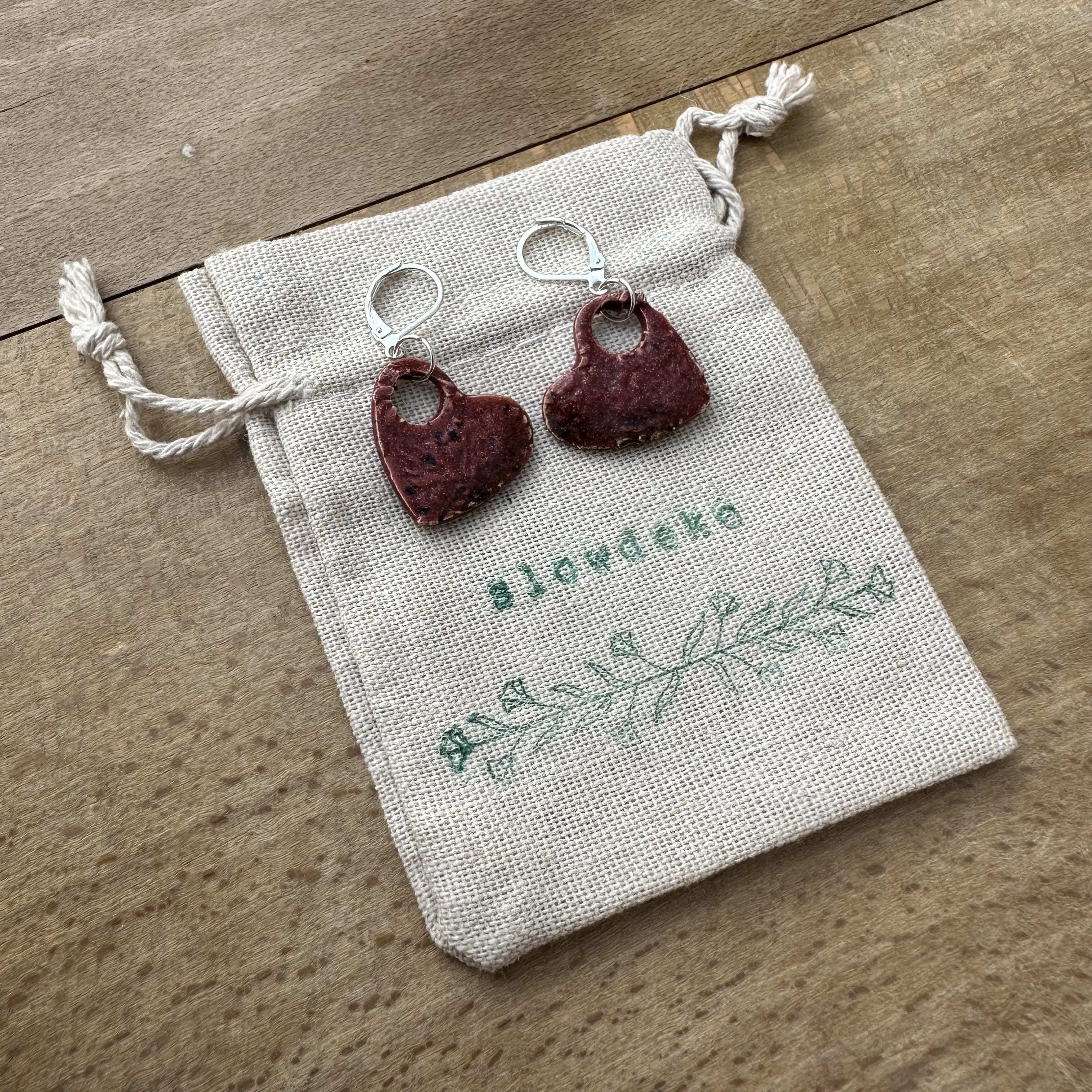 Boucles d'oreilles "cœurs fleuris"