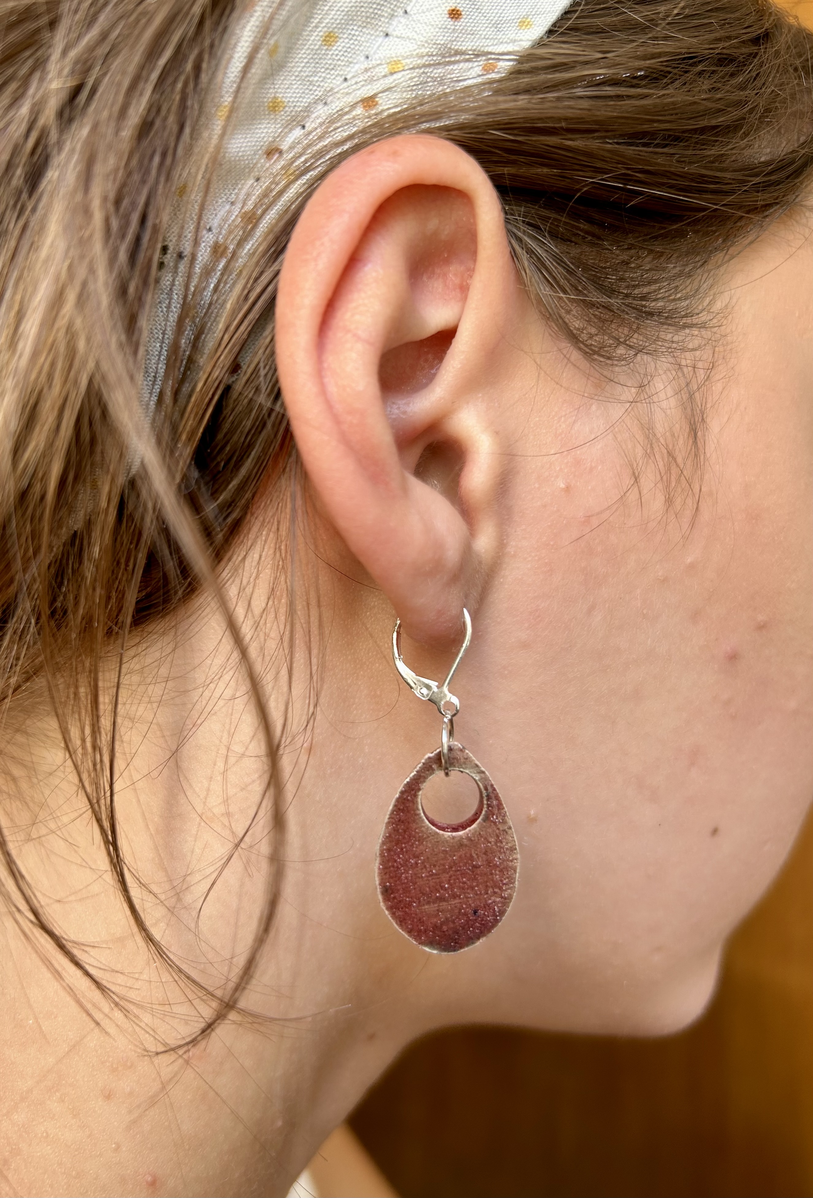 Boucles d'oreilles "terre rouge"