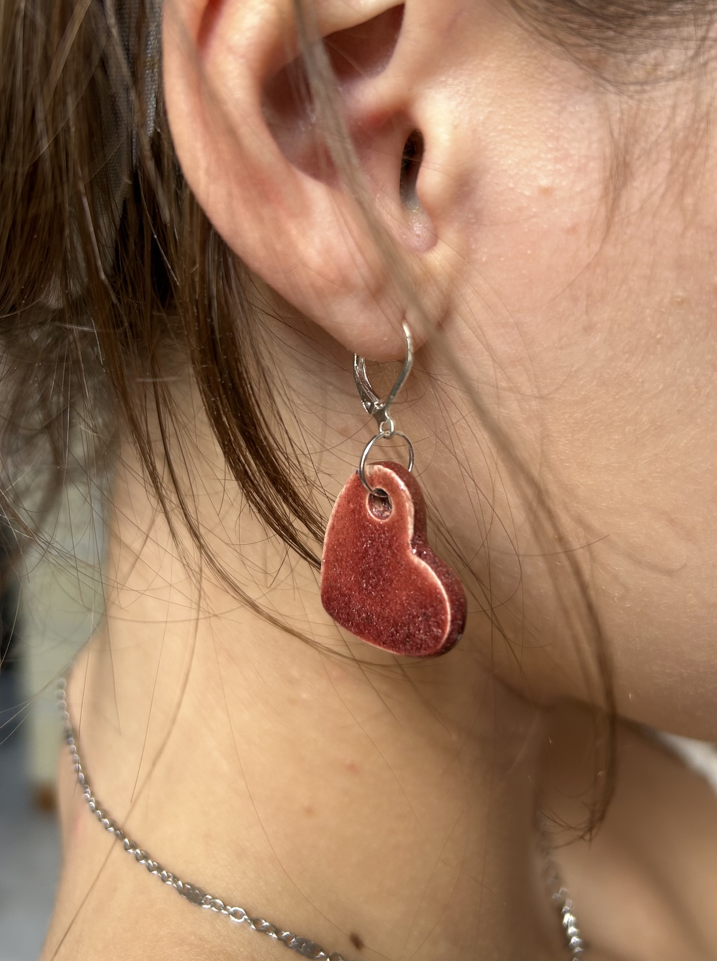 Boucles d'oreilles "fraise des bois"