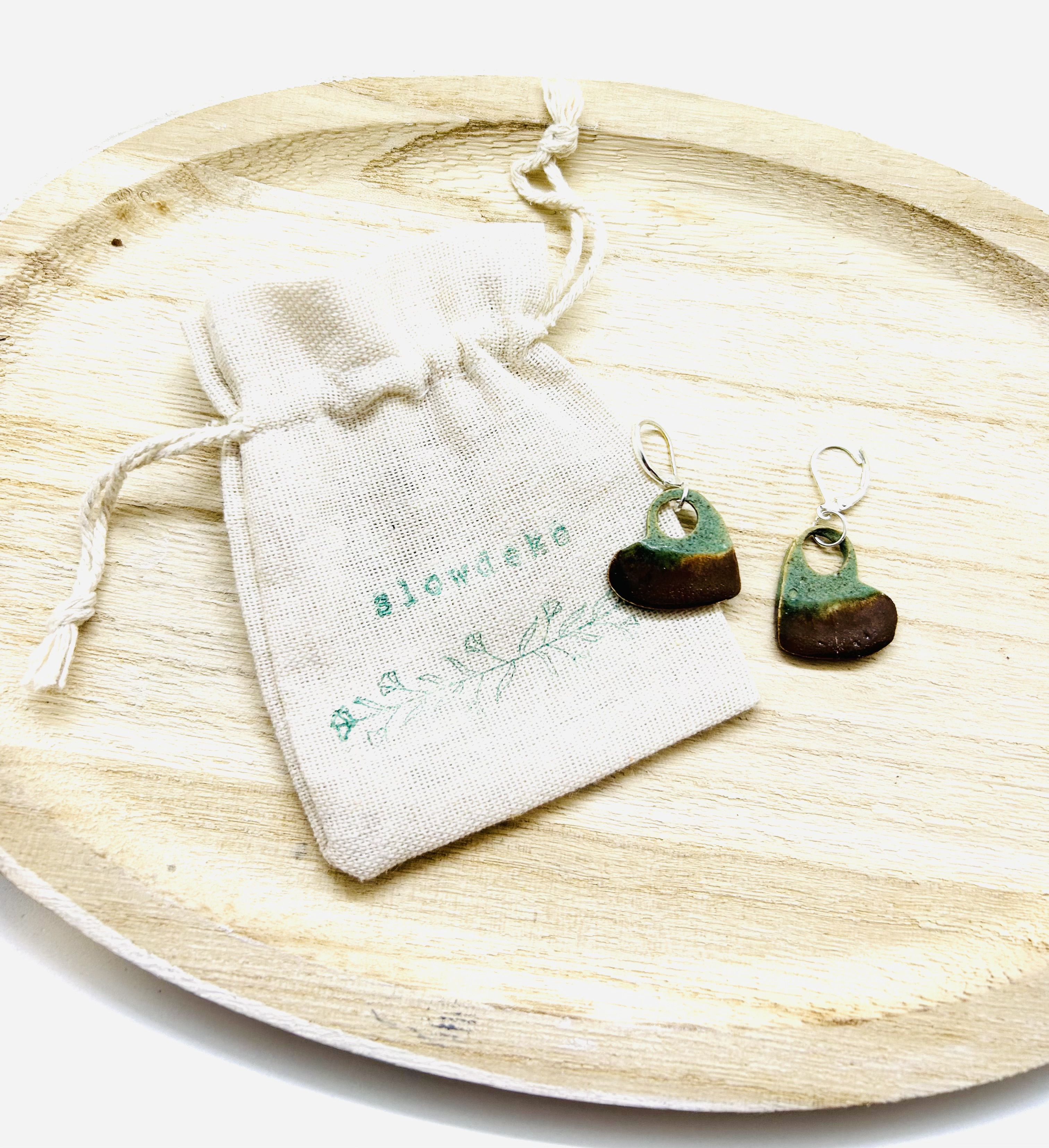 Boucles d'oreilles " choco pistache"