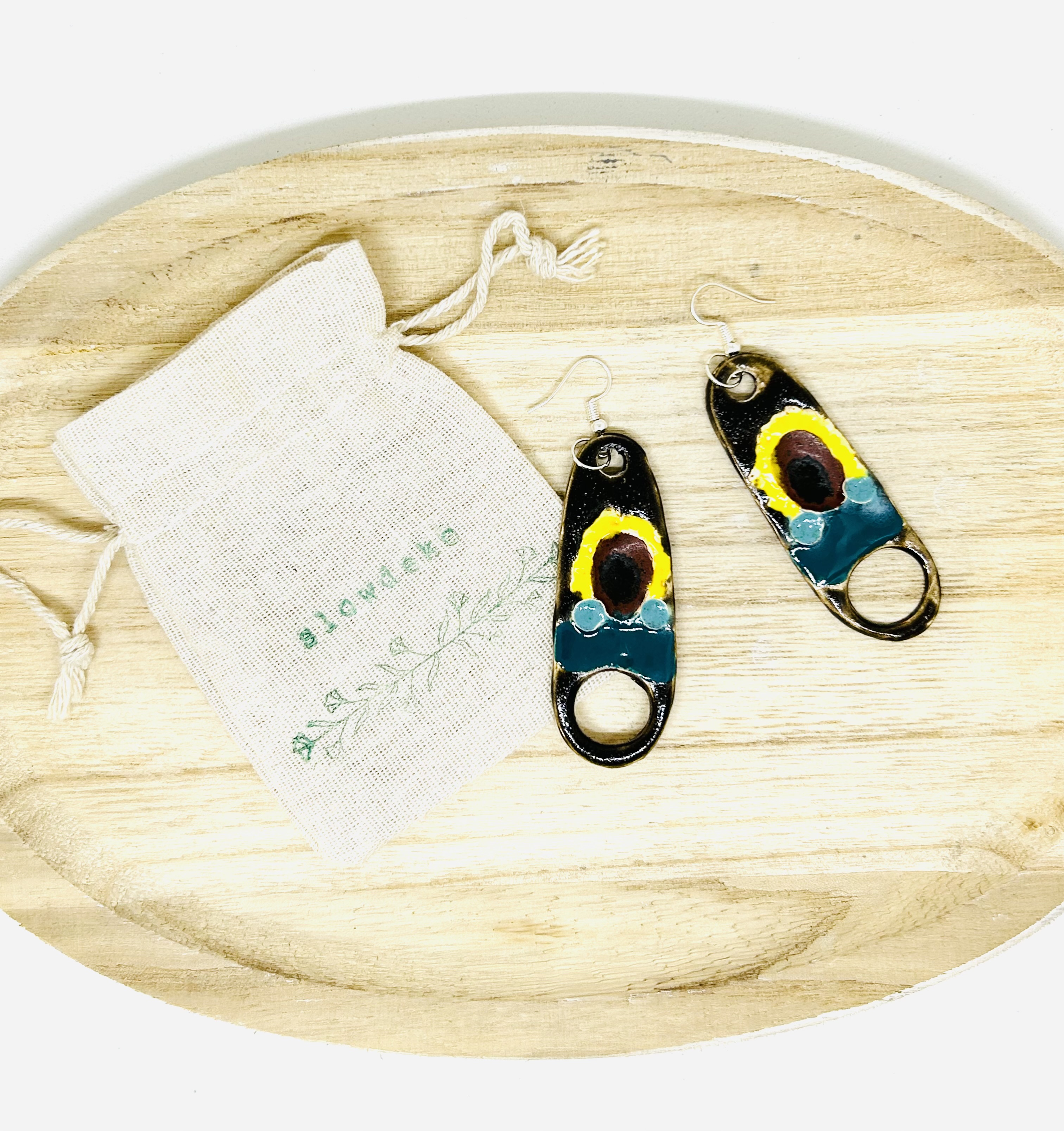 Boucles d'oreilles "tournesol"