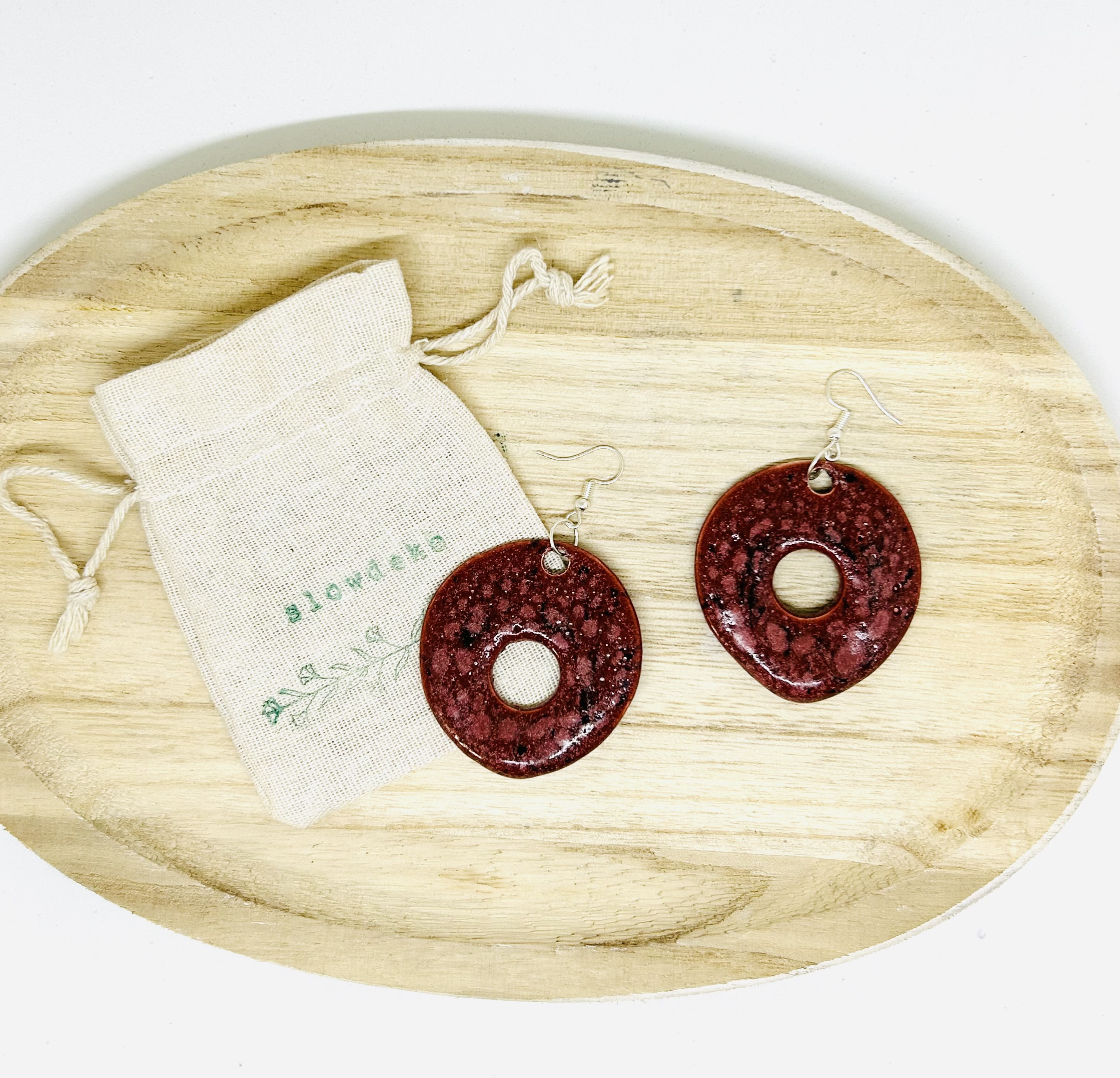 Boucles d'oreilles "planète rouge"