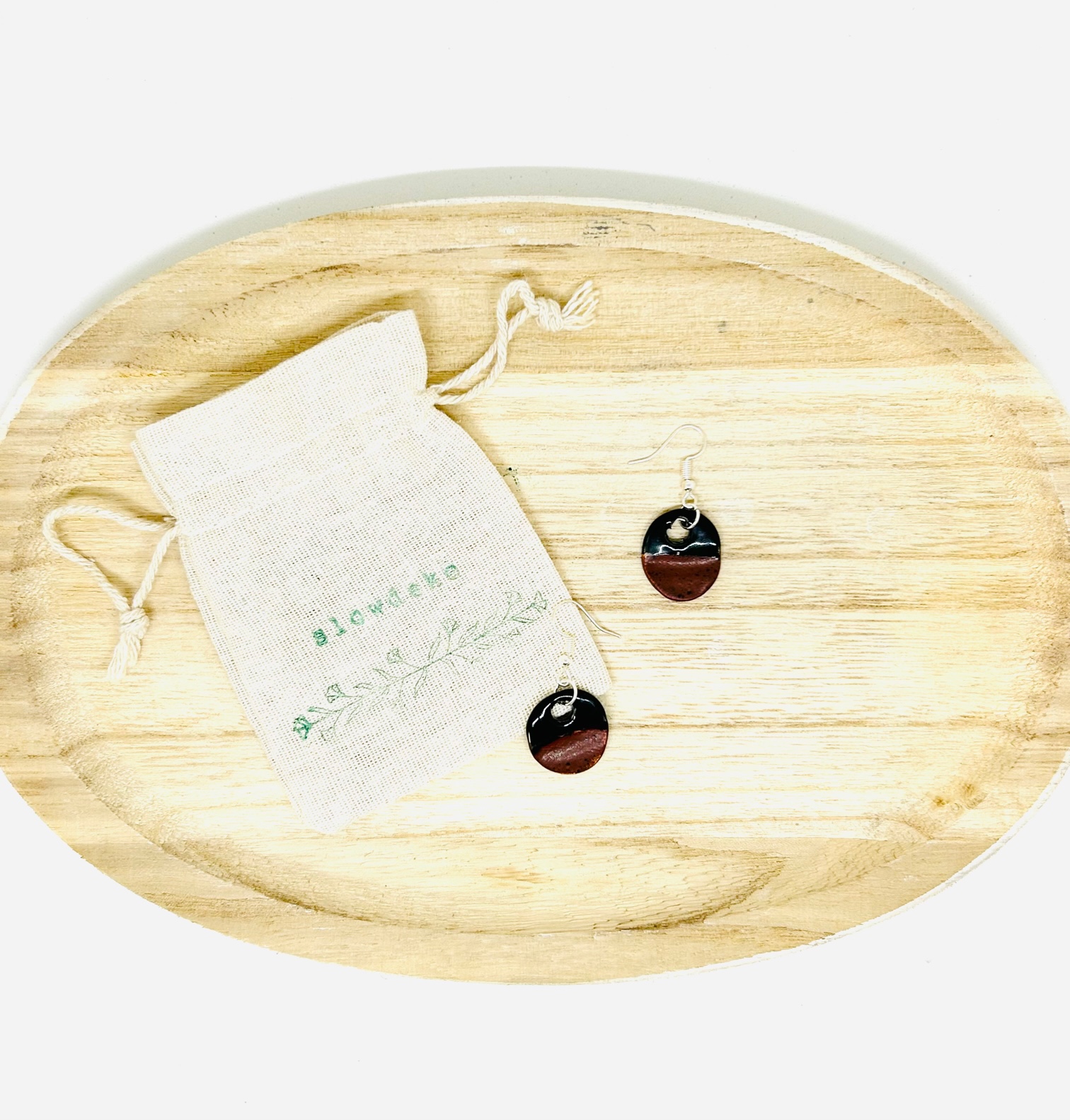 Boucles d'oreilles "grain de café"