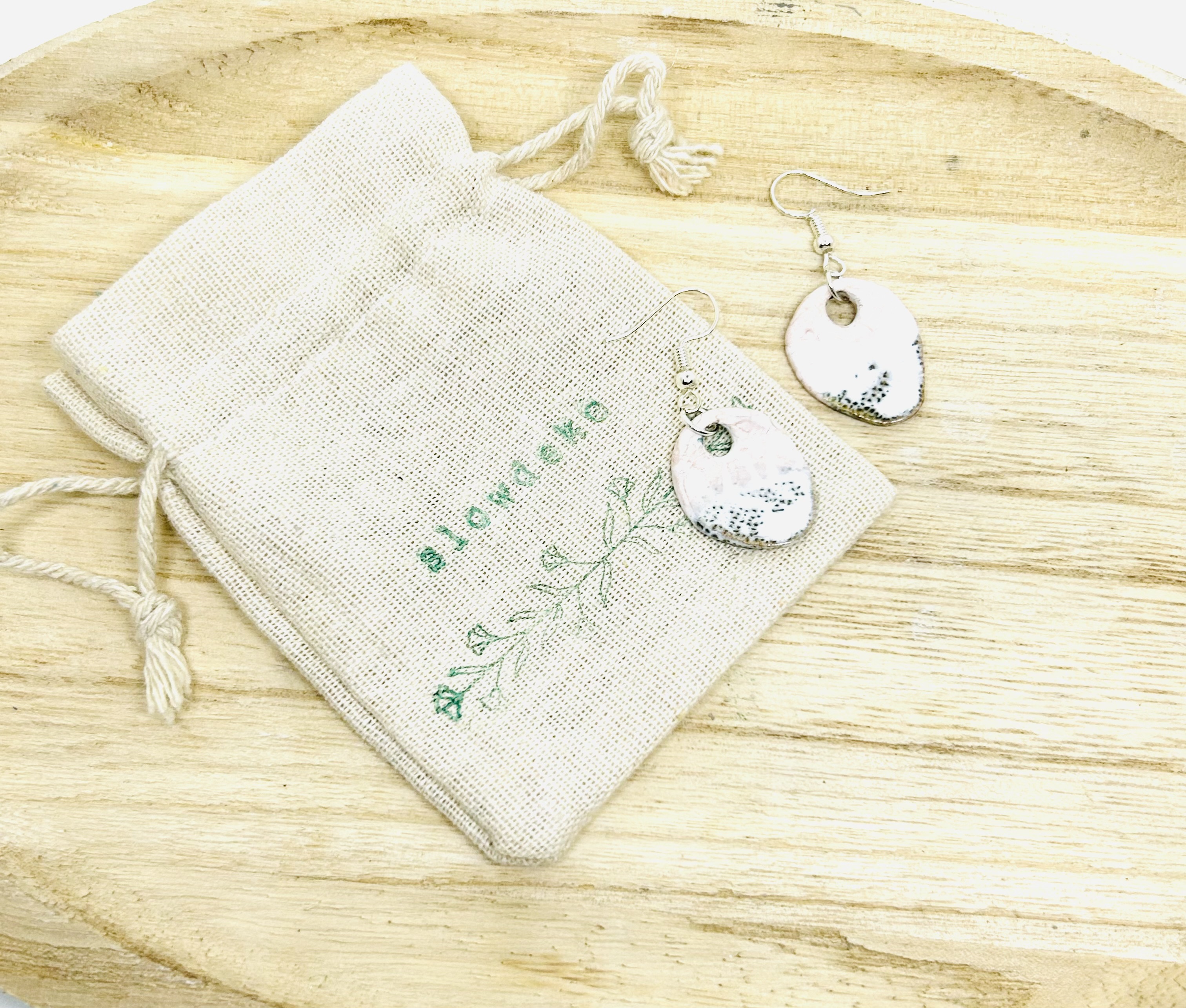 Boucles d'oreilles "ciel rose"