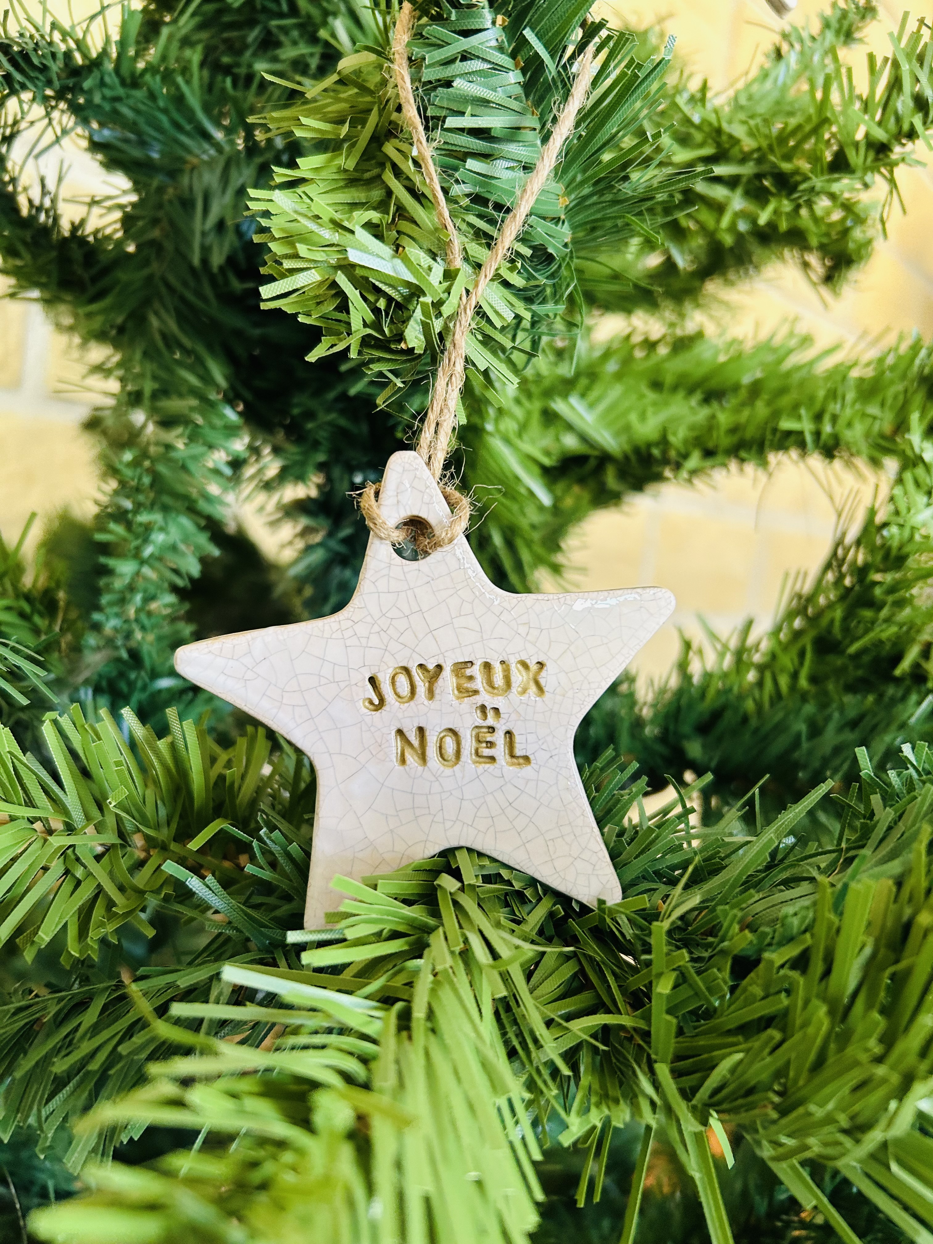 Etoile joyeux Noël or