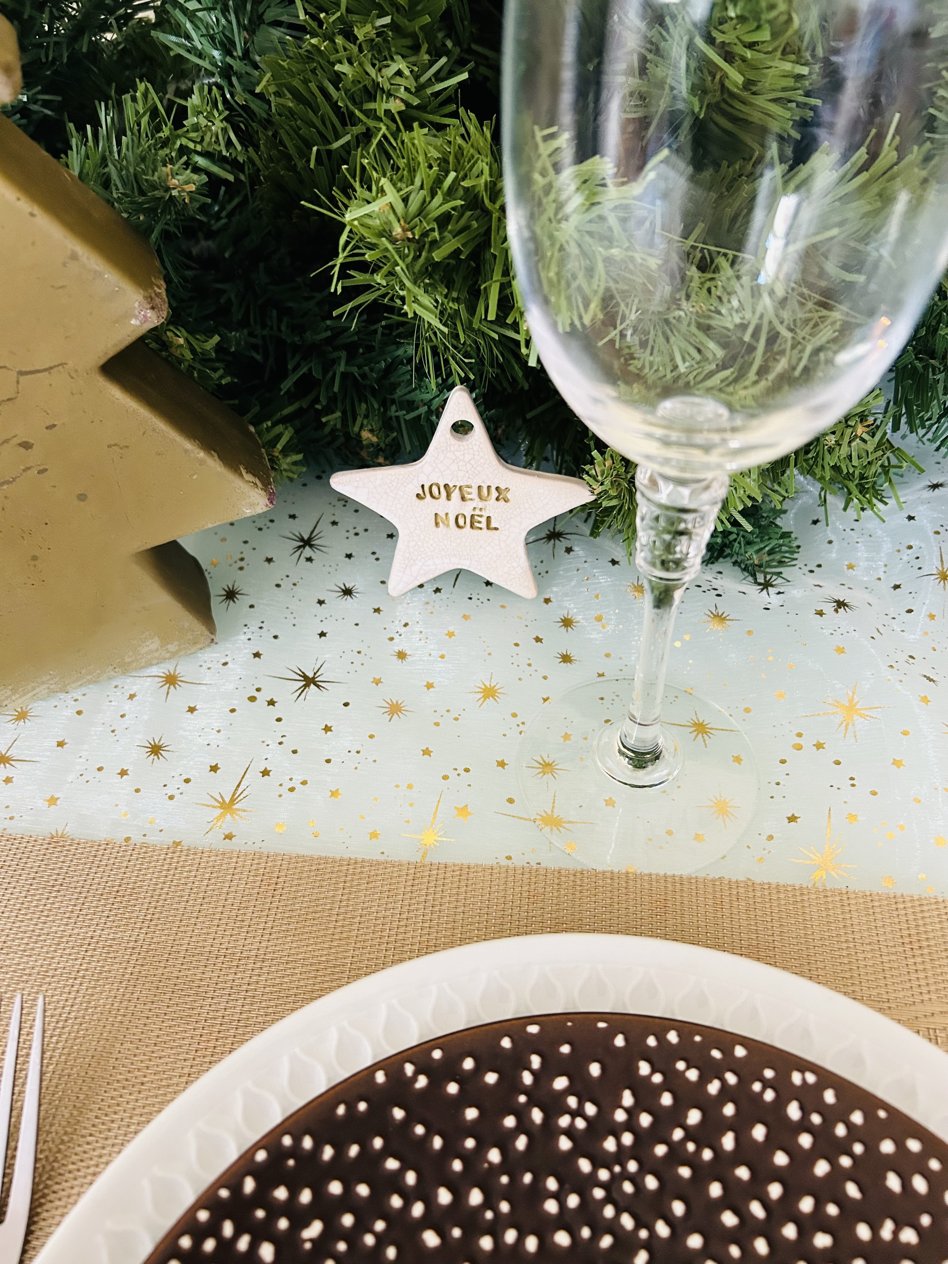 Etoile joyeux Noël or