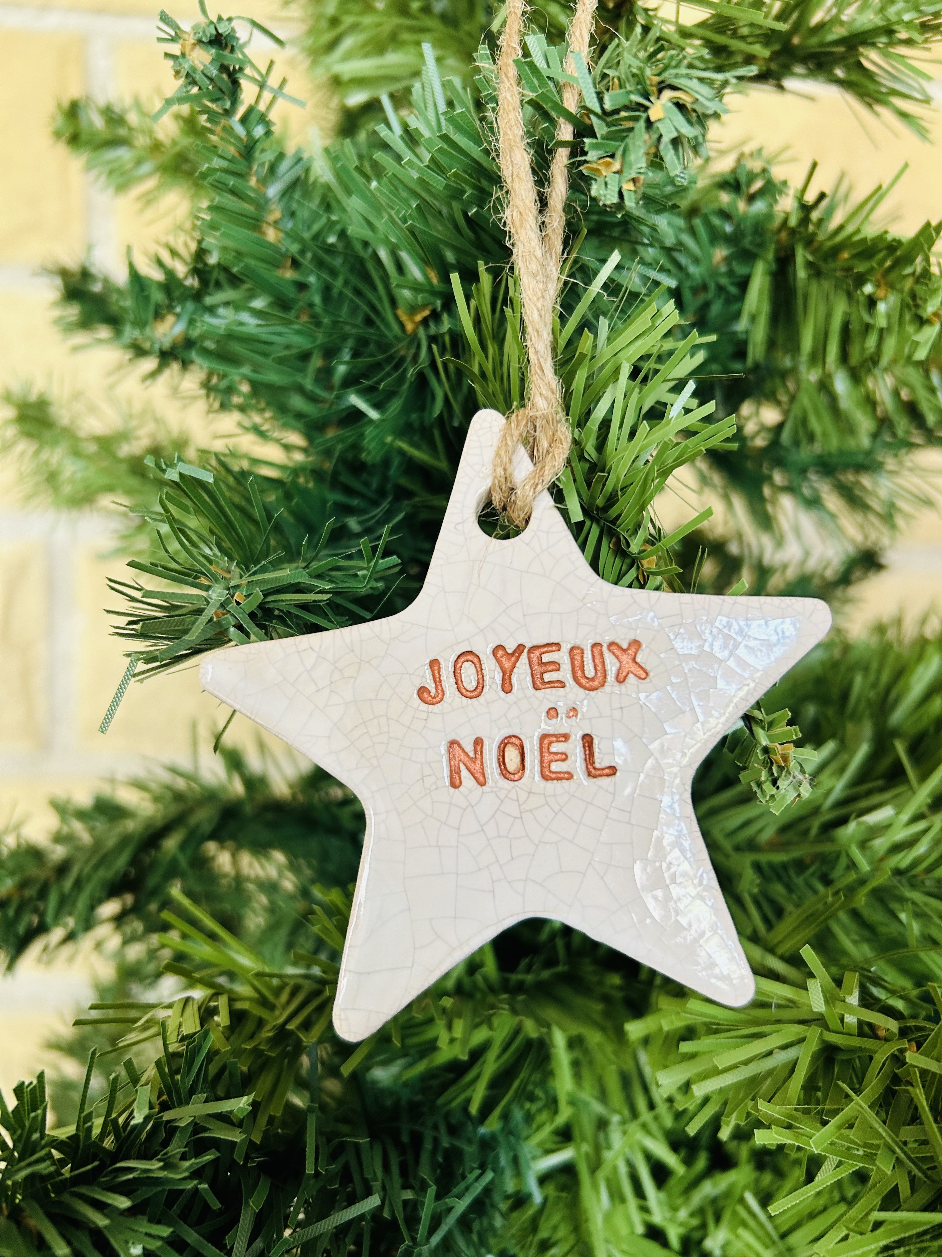 Etoile joyeux Noël cuivre