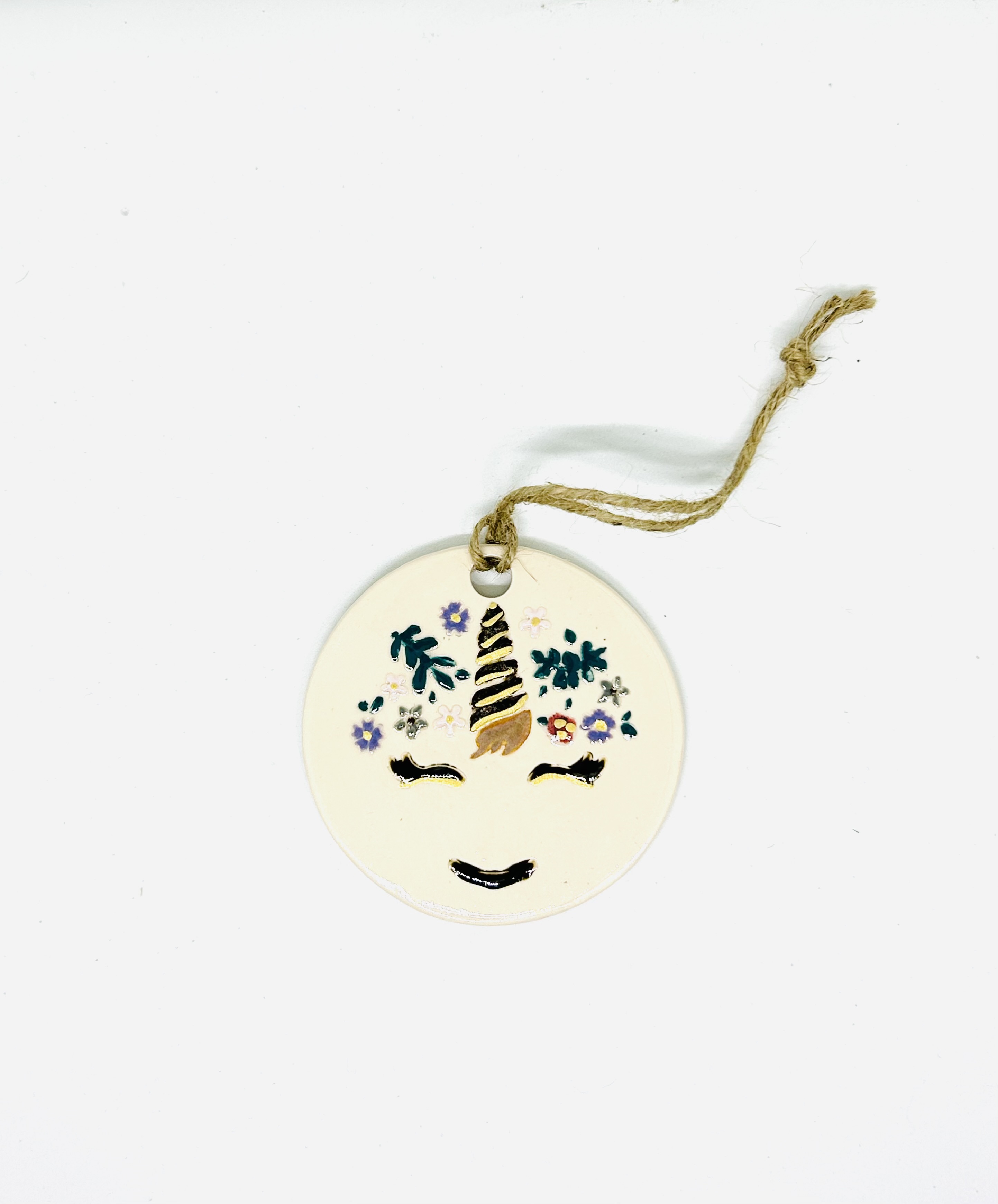 Boule licorne fleurs mauves