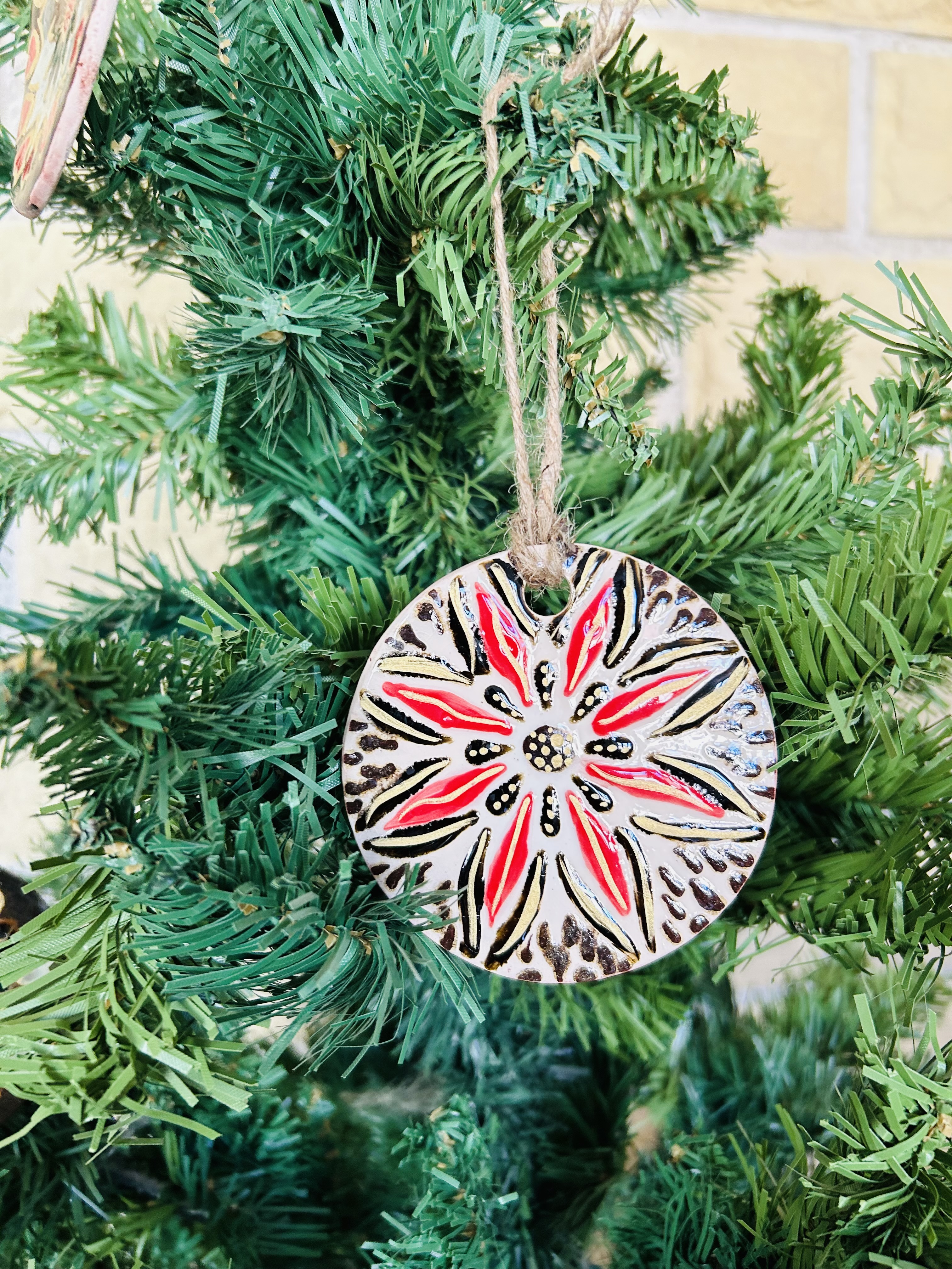 Lot 3 boules rouge et brun