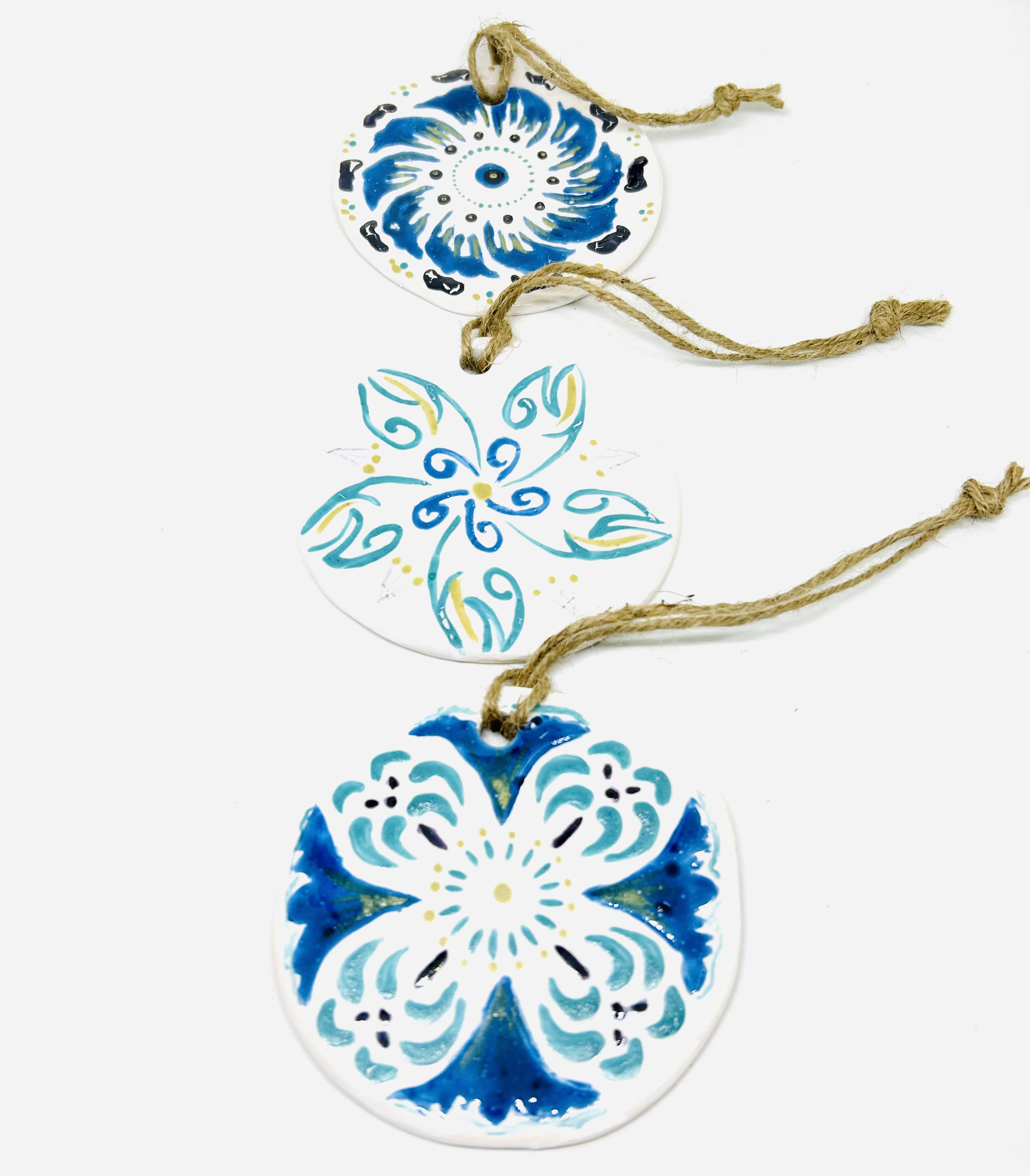 Lot 3 boules floral