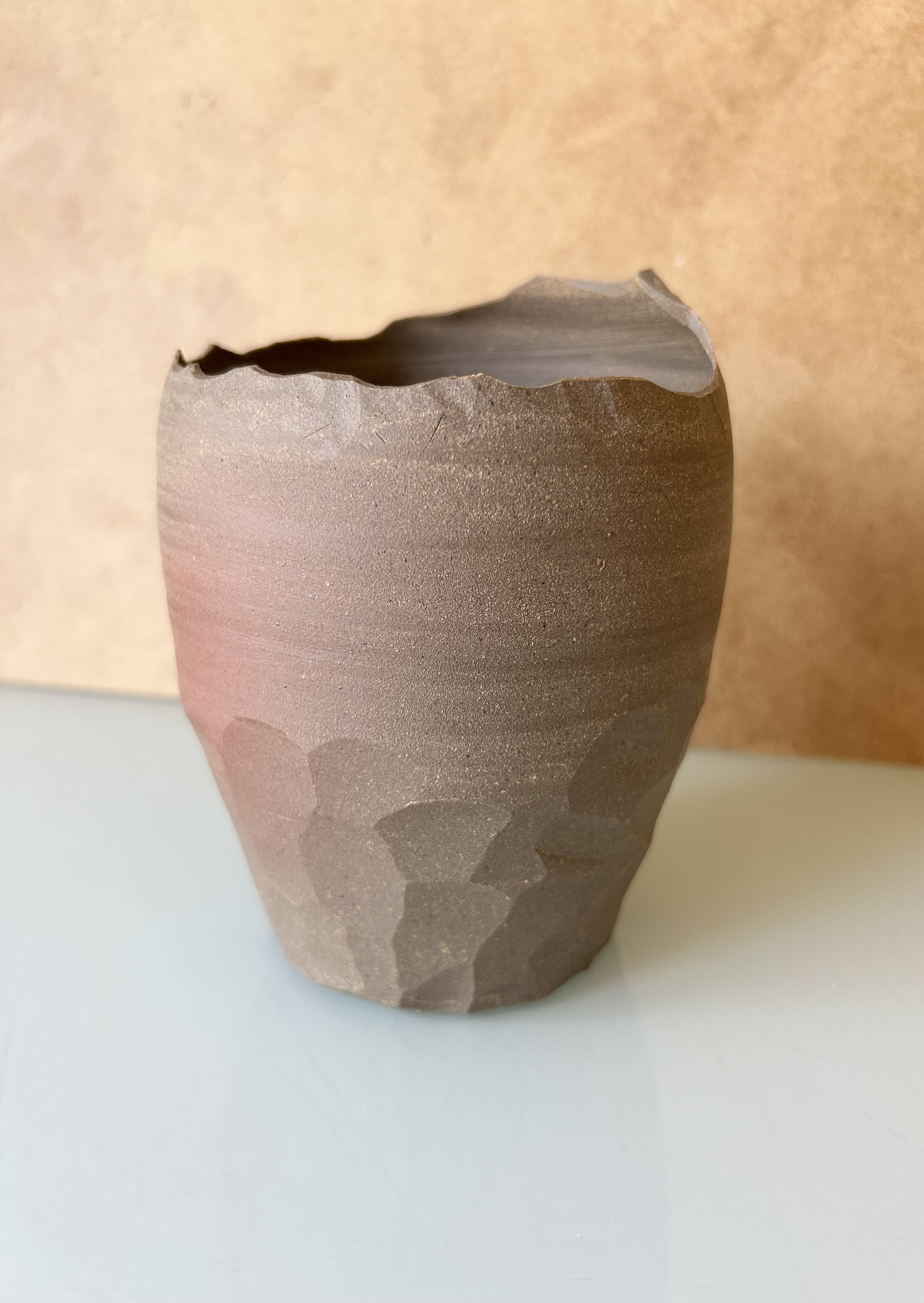 Pot de fleur en grès naturel