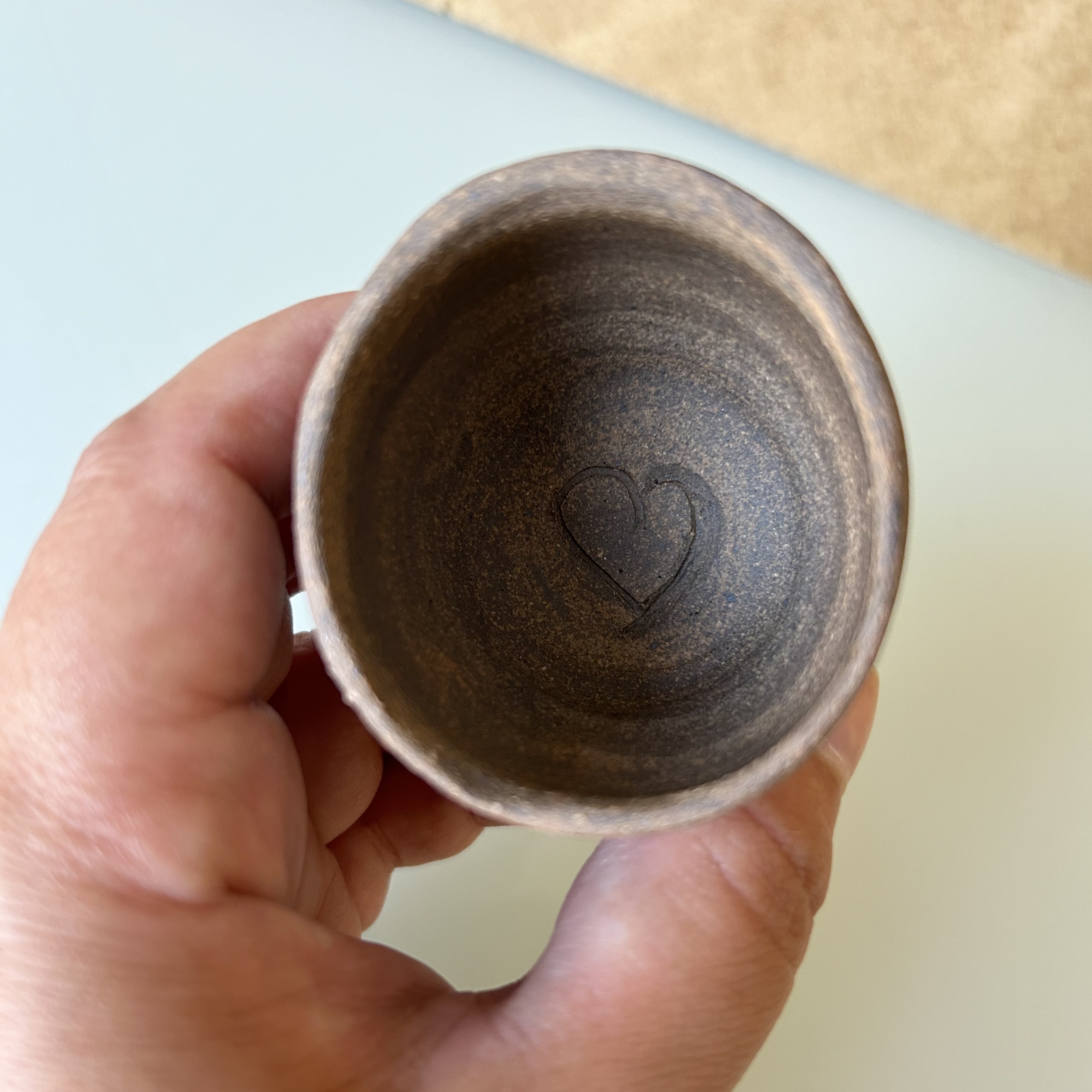 Petit contenant en grès naturel 