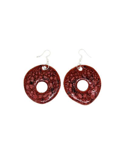 Boucles d'oreilles "planète rouge"