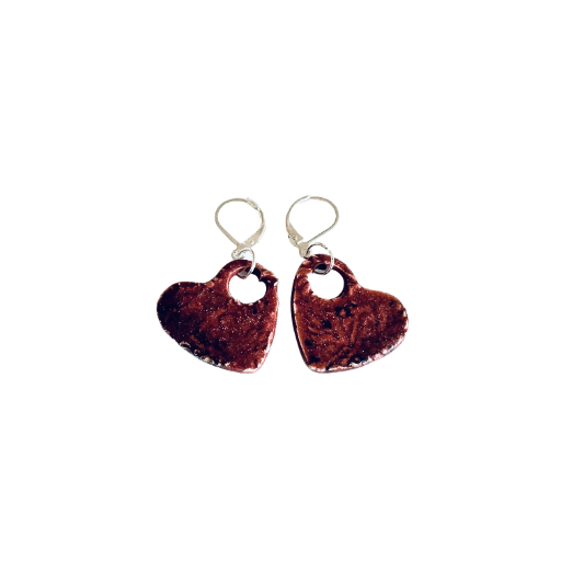 Boucles d'oreilles "cœurs fleuris"