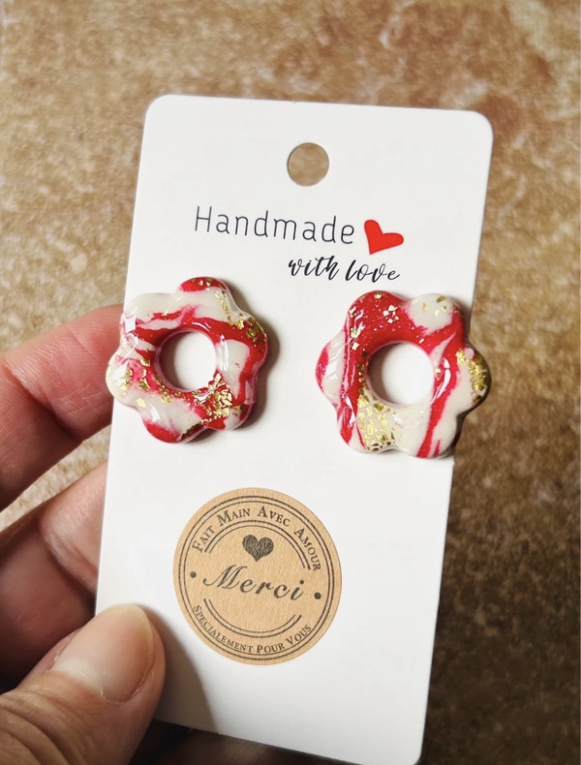 Boucles d'oreilles pendantes " Scarlett pop "