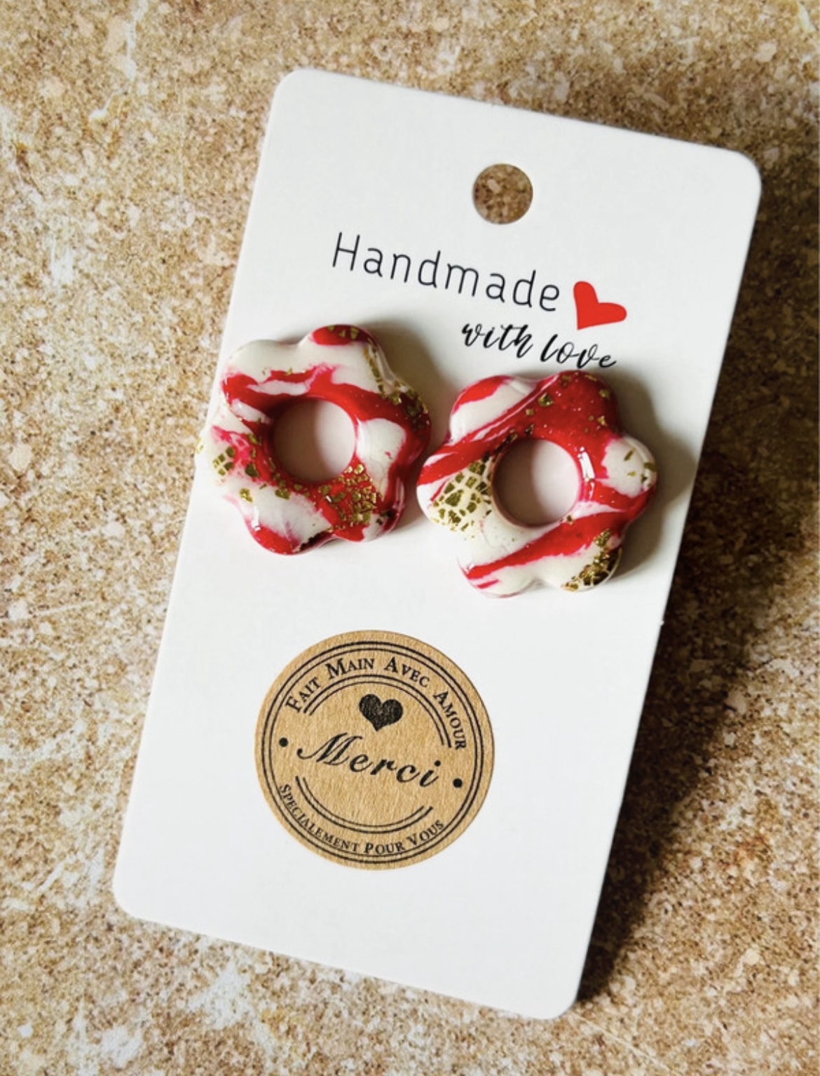 Boucles d'oreilles pendantes " Scarlett pop "