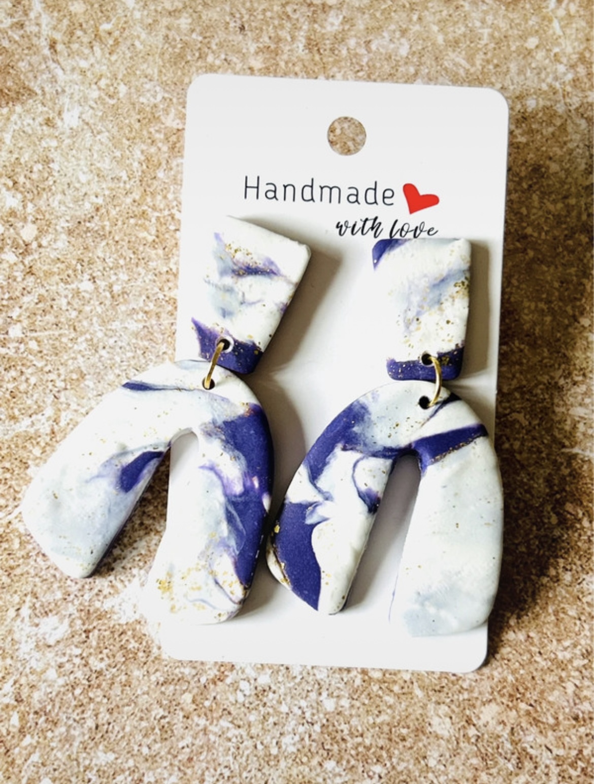 Boucles d'oreilles pendantes " purple show"