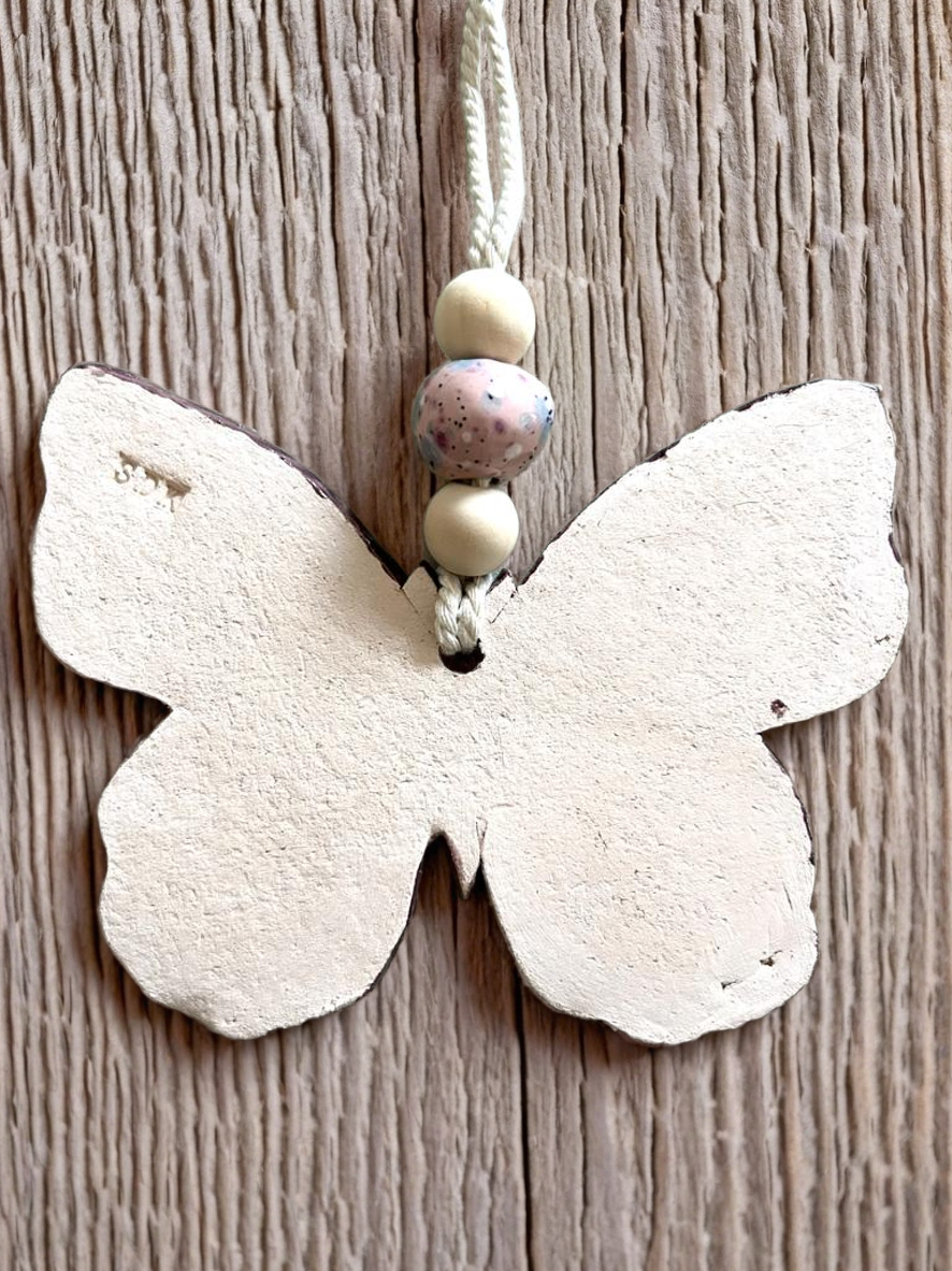 Diffuseur d'huile essentielle forme papillon en céramique violine