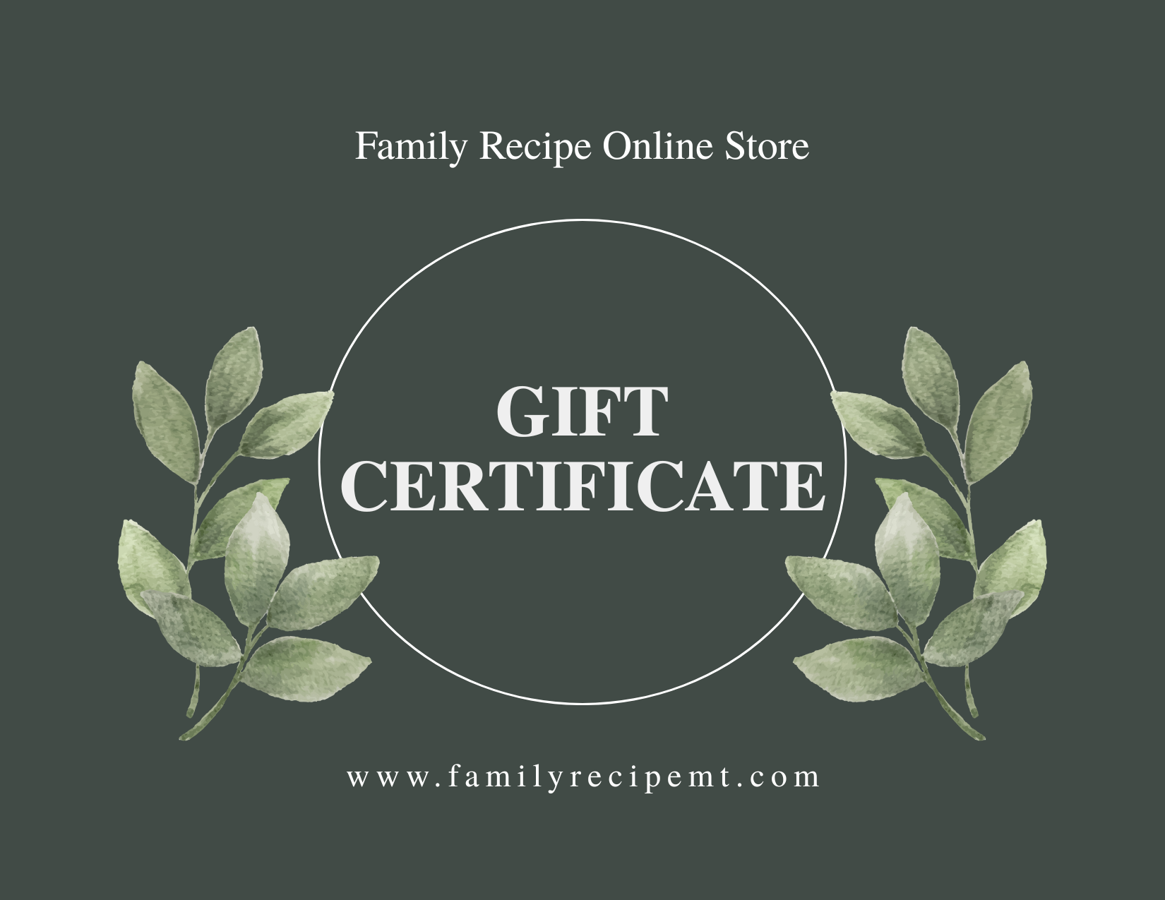Family Recipe Gift Card