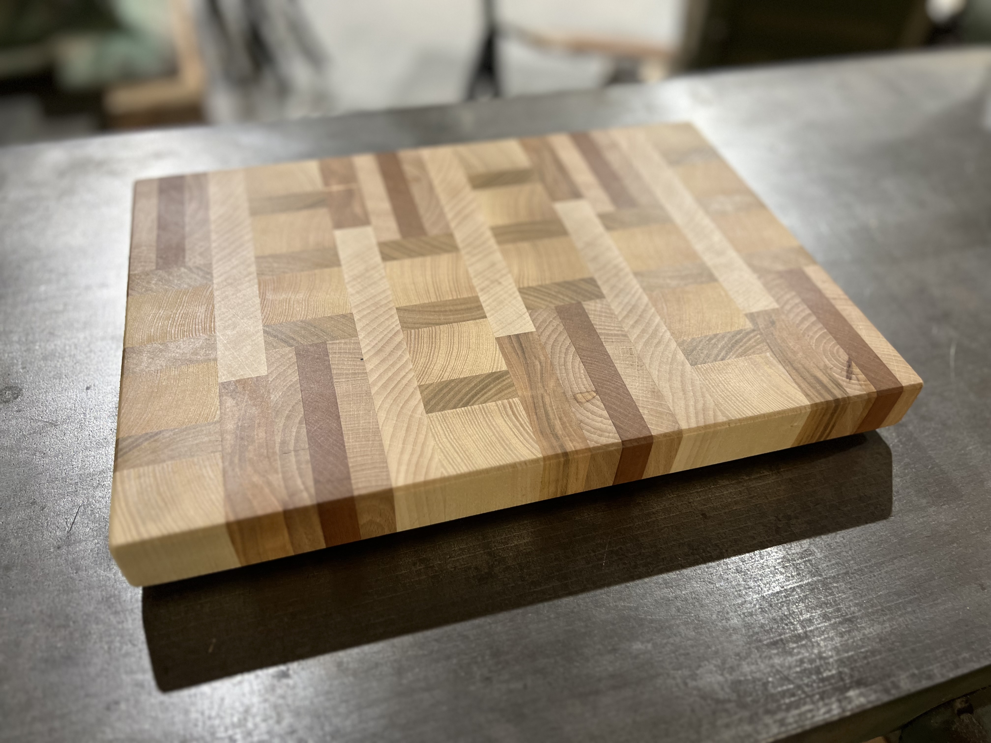 Planche à découper en bois de bout