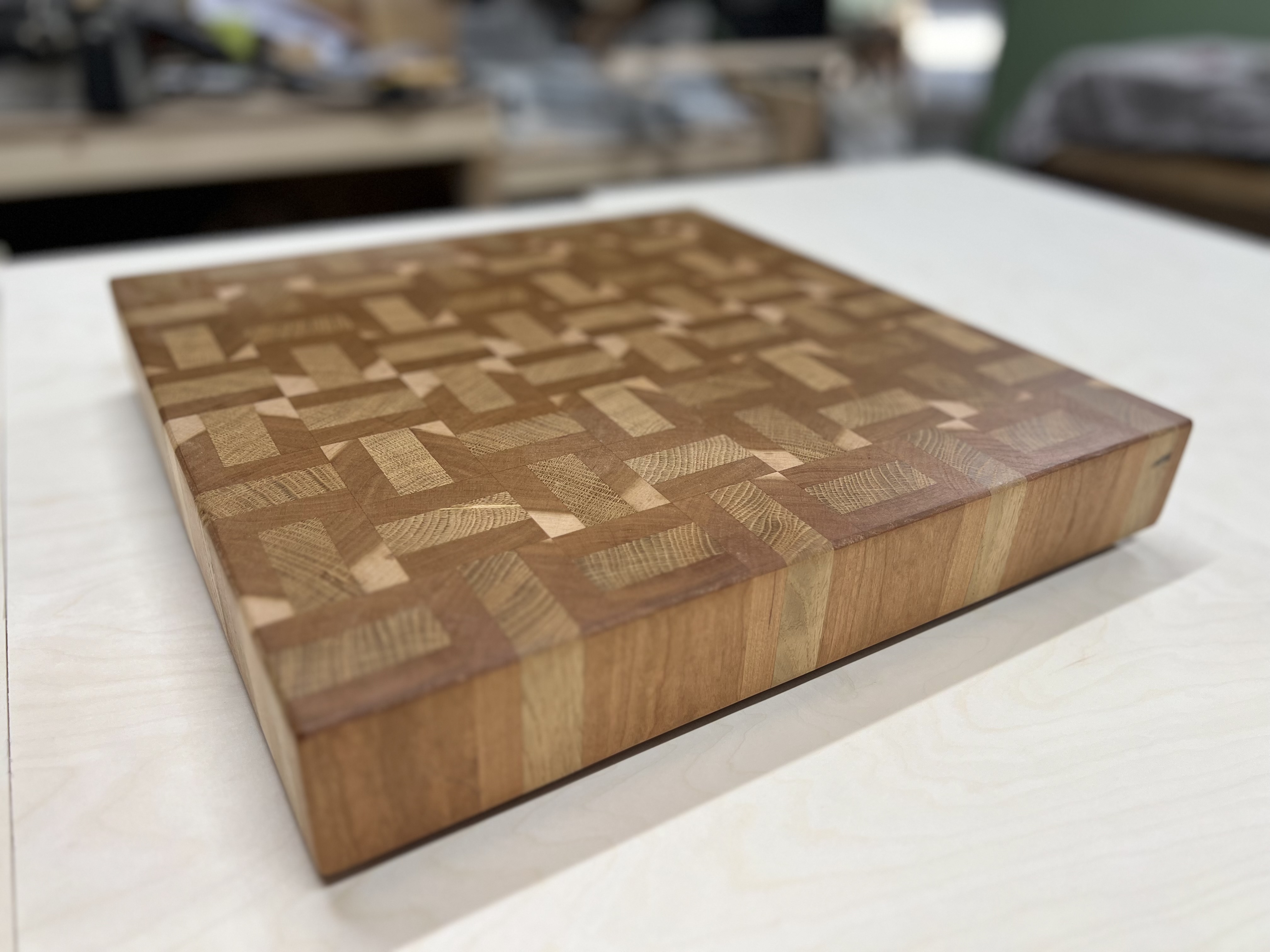 Planche à découper en bois de bout