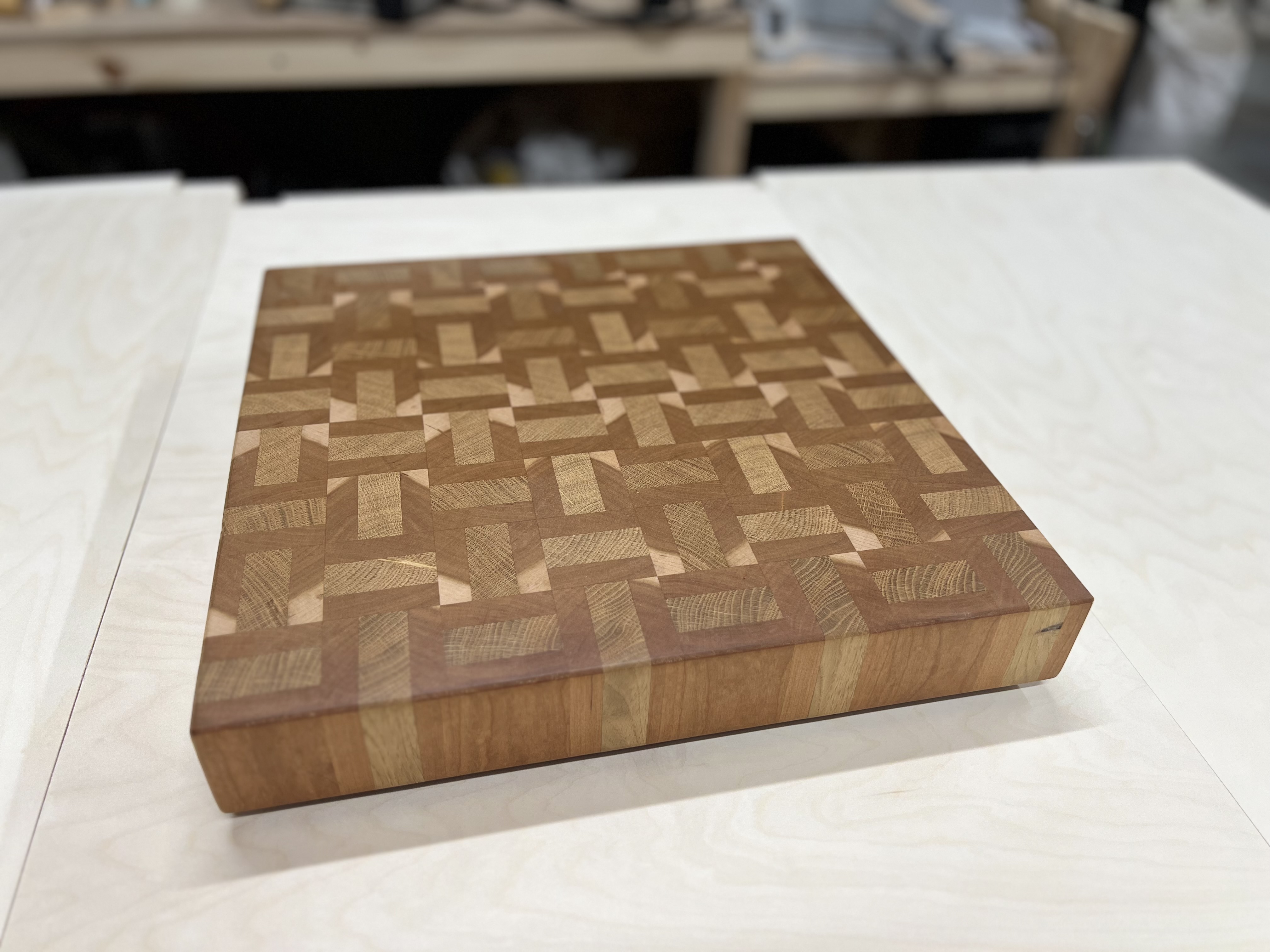 Planche à découper en bois de bout