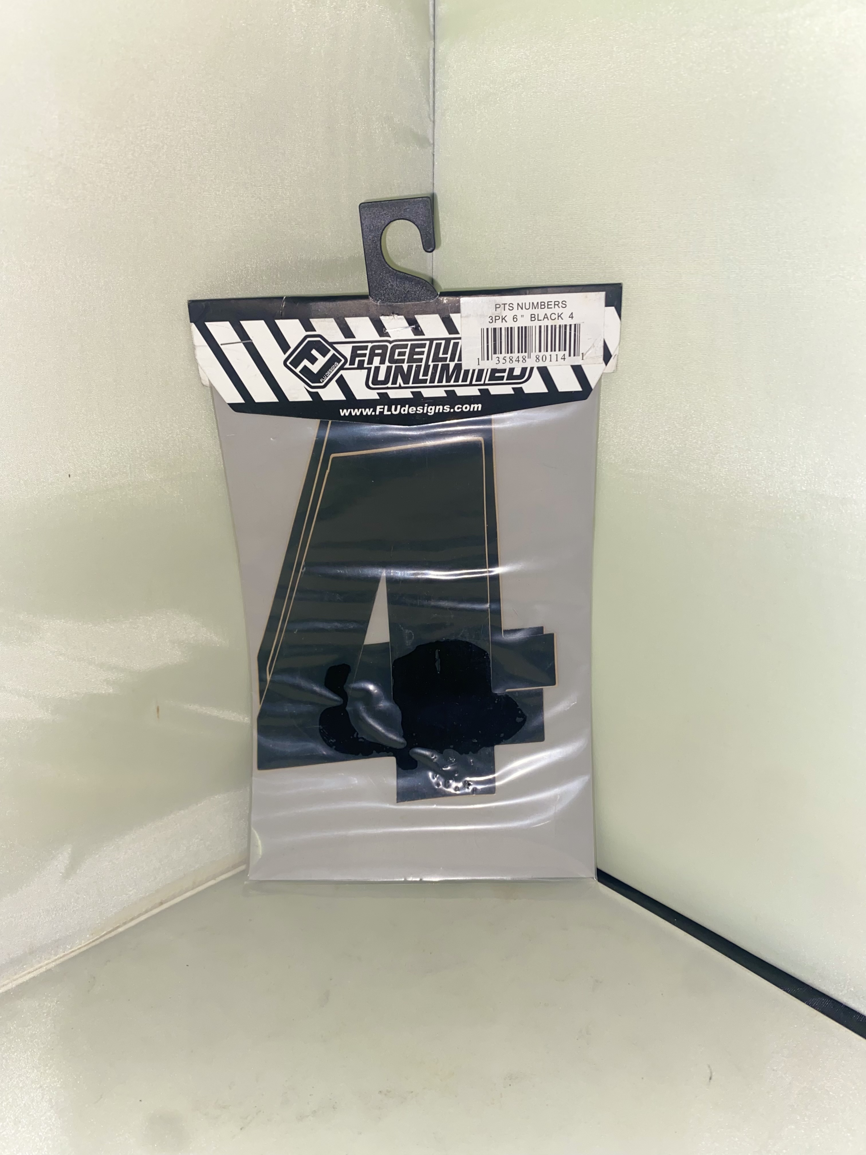 6 Inch Black Number Stickers (3 pack)