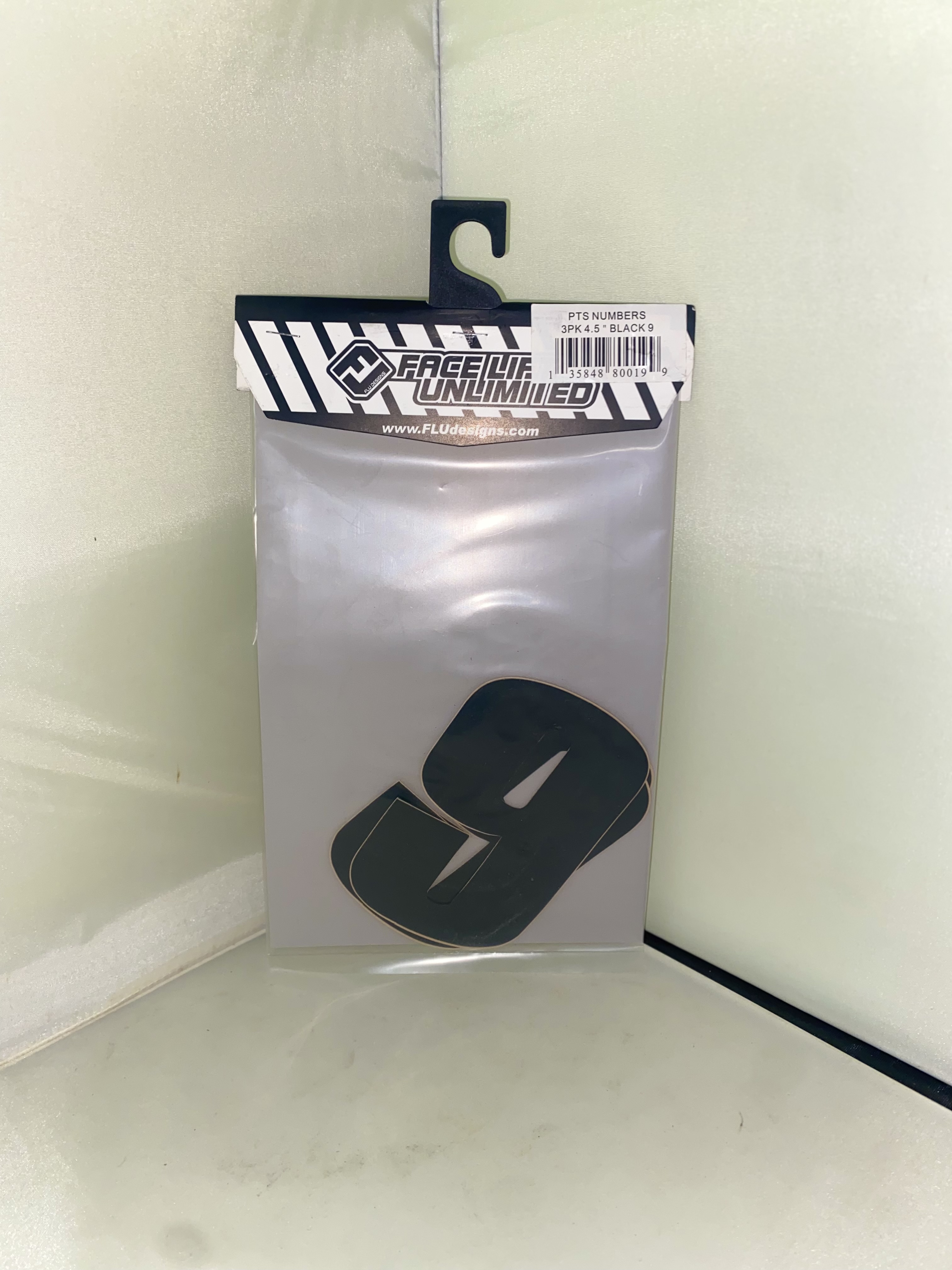 4.5 Inch Black Number Stickers (3 pack)