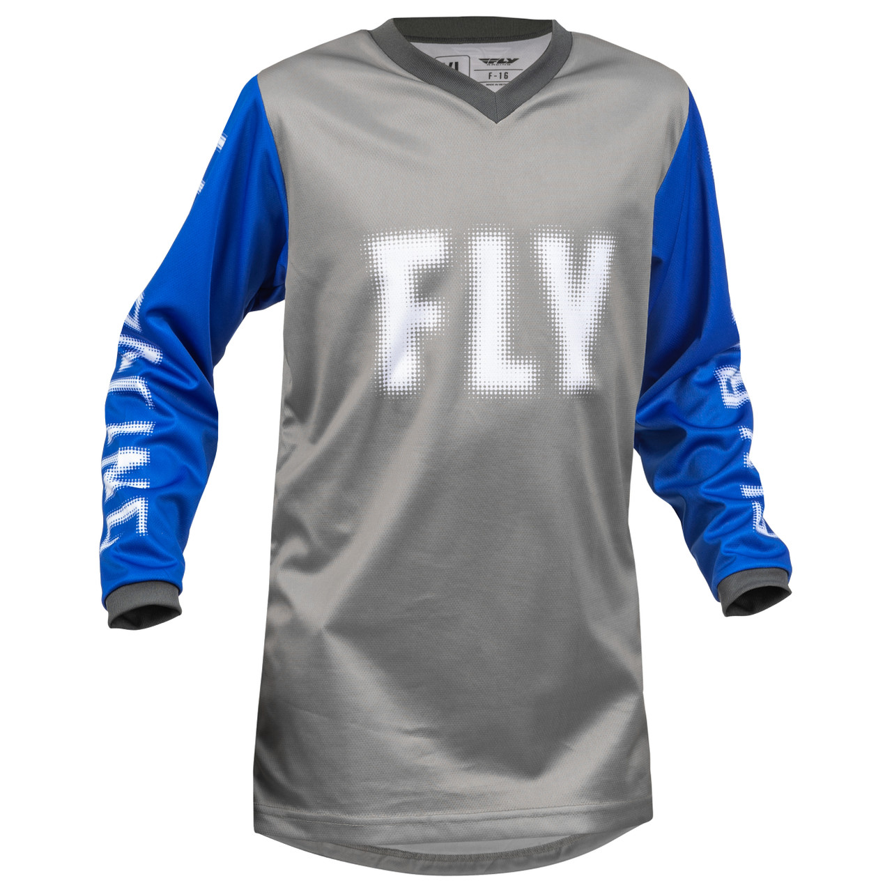 Fly Racing 2023 F-16 Youth Jersey (Grey/Blue)