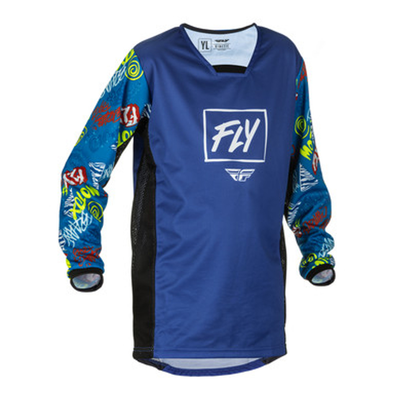 Fly Racing 2022 Kinetic Rebel Youth Jersey (Blue/Light Blue)