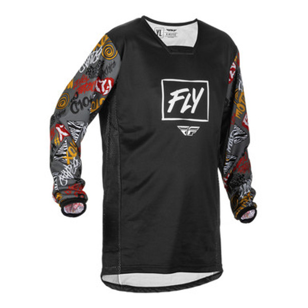 Fly Racing 2022 Kinetic Rebel Youth Jersey (Black/Grey)