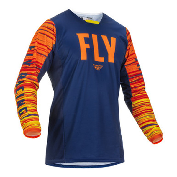 Fly Racing 2022 Kinetic Wave Jersey (Navy/Orange)