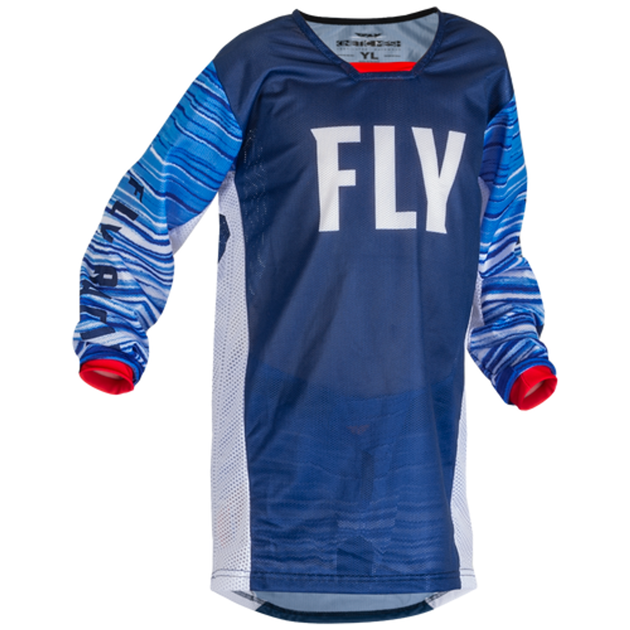 Fly Racing 2022.5 Kinetic Mesh Youth Jersey (Red/White/Blue)