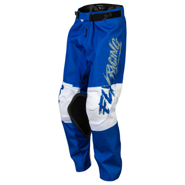 Fly Racing 2023 Kinetic Khaos Youth Pants (Light Grey/Blue/White)