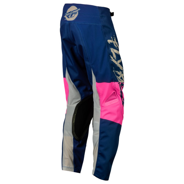 Fly Racing 2023 Kinetic Khaos Youth Pants (Pink/Navy/Tan)