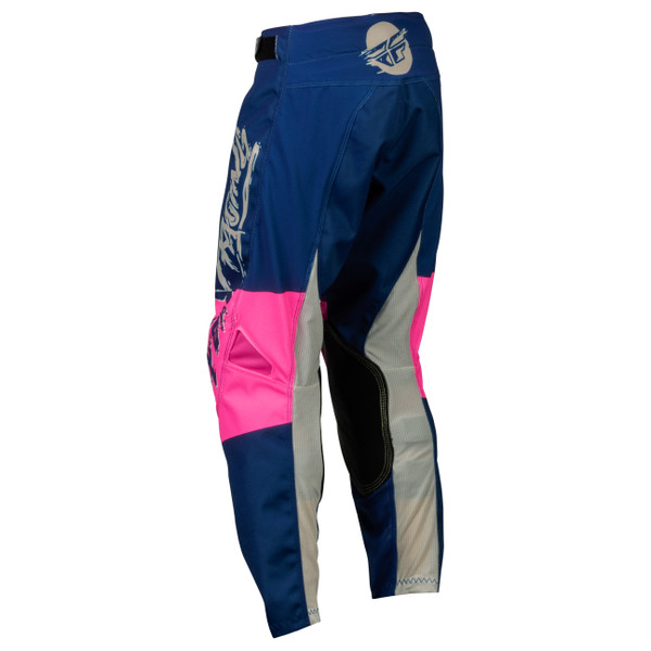 Fly Racing 2023 Kinetic Khaos Youth Pants (Pink/Navy/Tan)