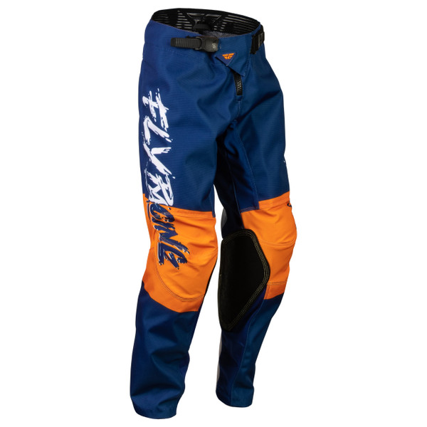 Fly Racing 2023 Kinetic Khaos Youth Pants (White/Navy/Orange)