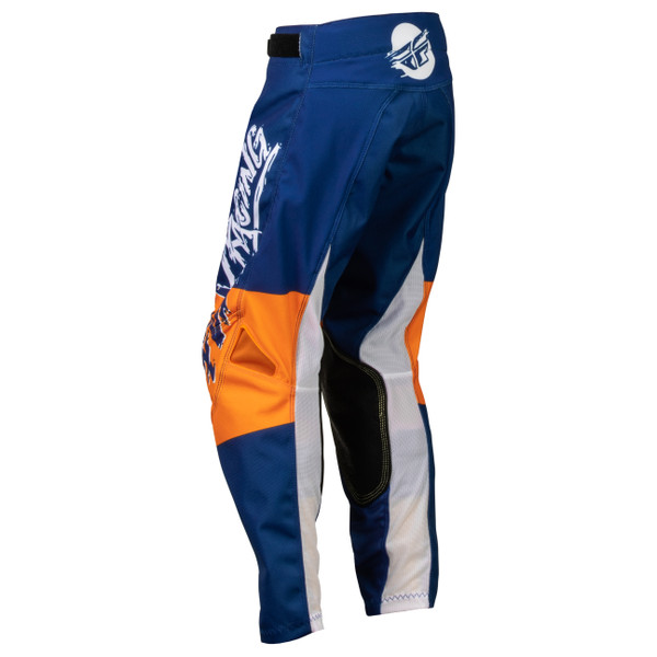 Fly Racing 2023 Kinetic Khaos Youth Pants (White/Navy/Orange)