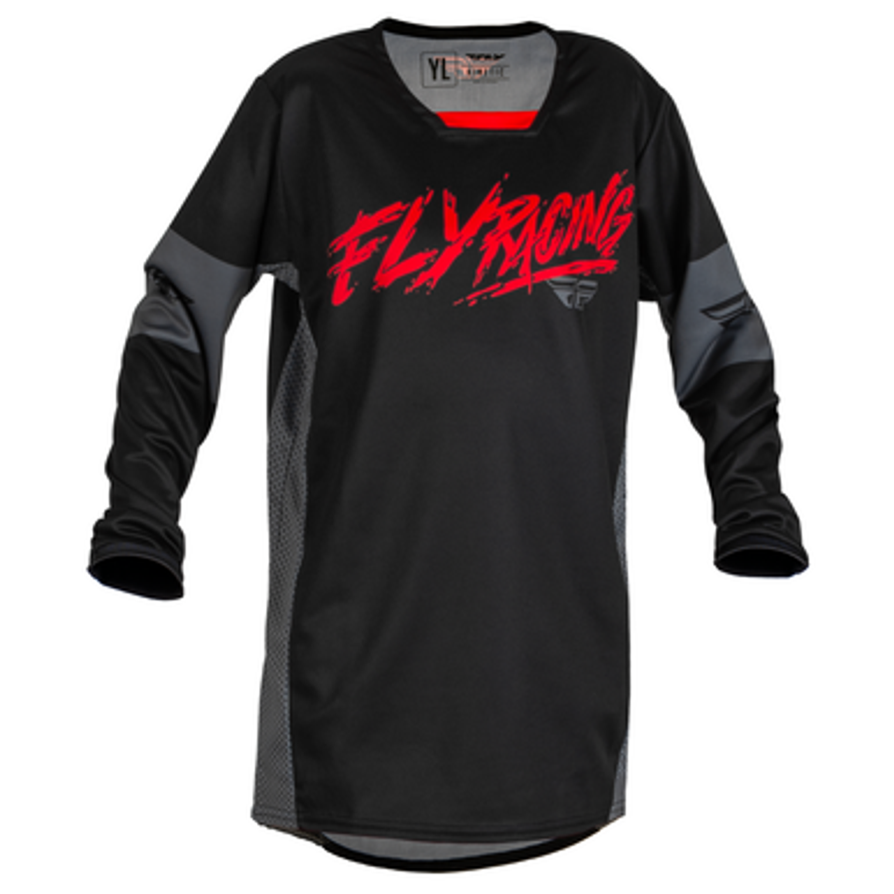 Fly Racing 2023 Kinetic Khaos Youth Full Kit (Black/Red/Grey)
