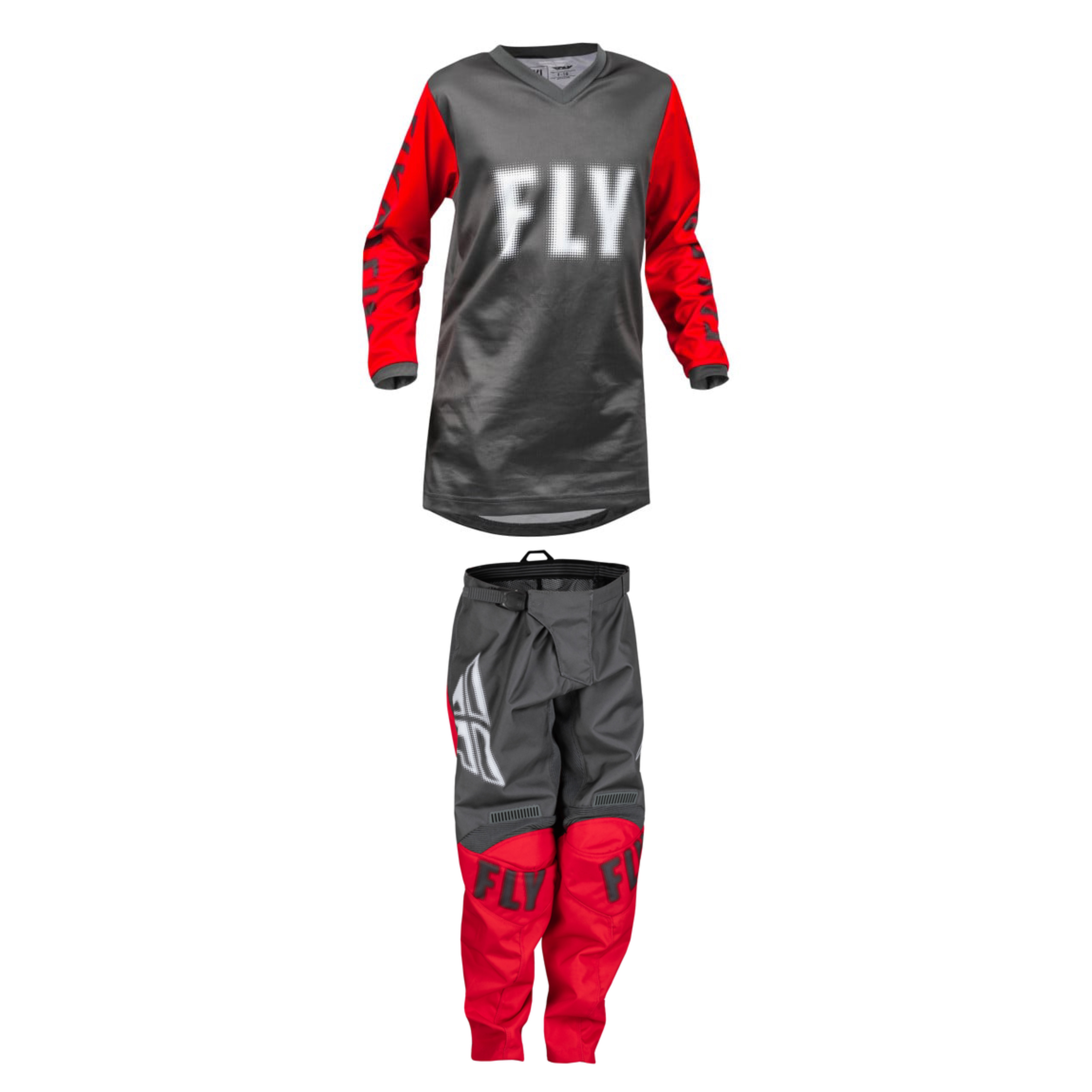 Fly Racing 2023 F-16 Youth Full Kit (Grey/Red)