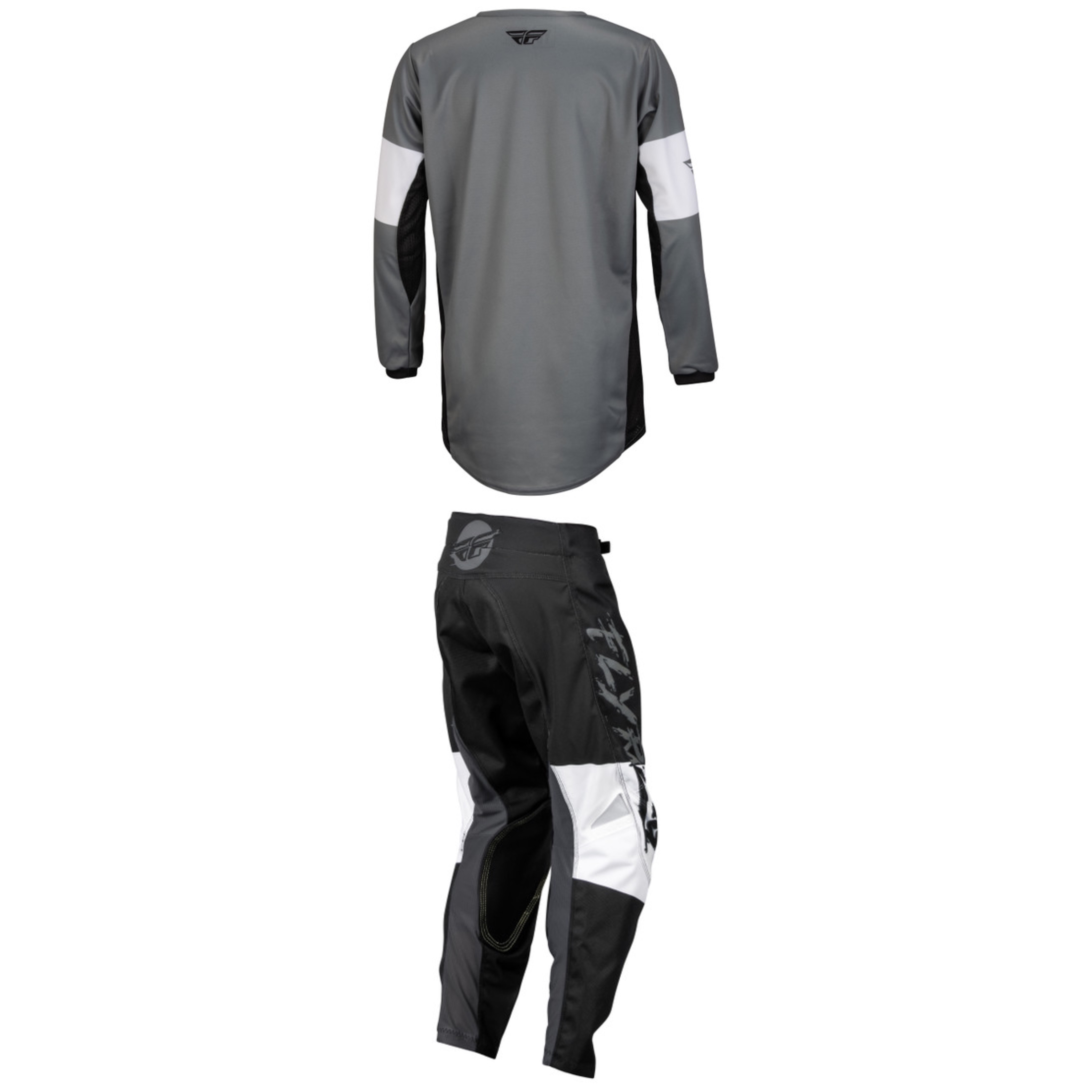 Fly Racing 2023 Kinetic Khaos Youth Full Kit (Grey/Black/White)