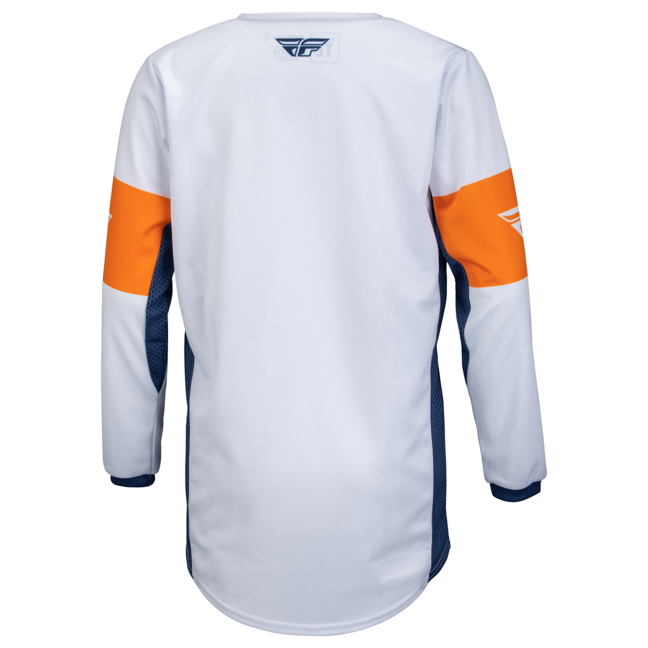 Fly Racing 2023 Kinetic Khaos Youth Full Kit (White/Navy/Orange)