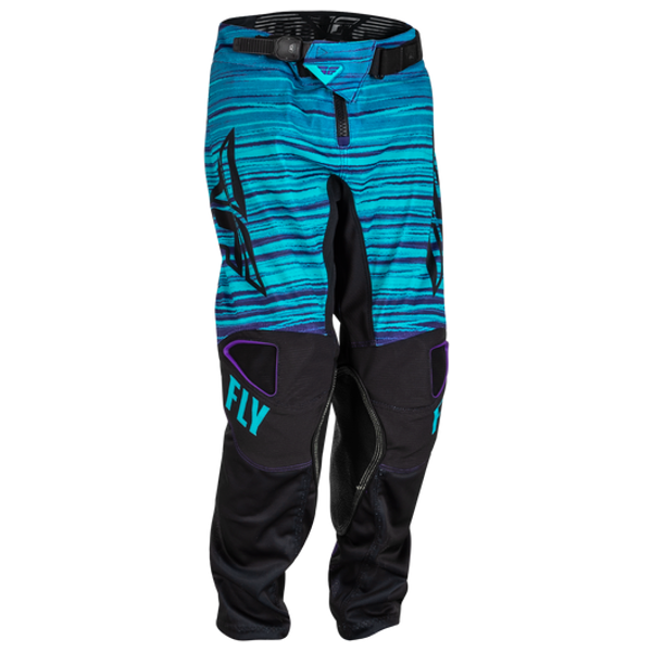 Fly Racing 2022.5 Kinetic Mesh Youth Pants (Black/Blue/Purple)
