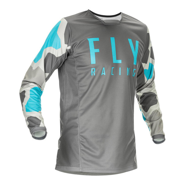 Fly Racing Kinetic K221 Full Kit (Grey/Blue)