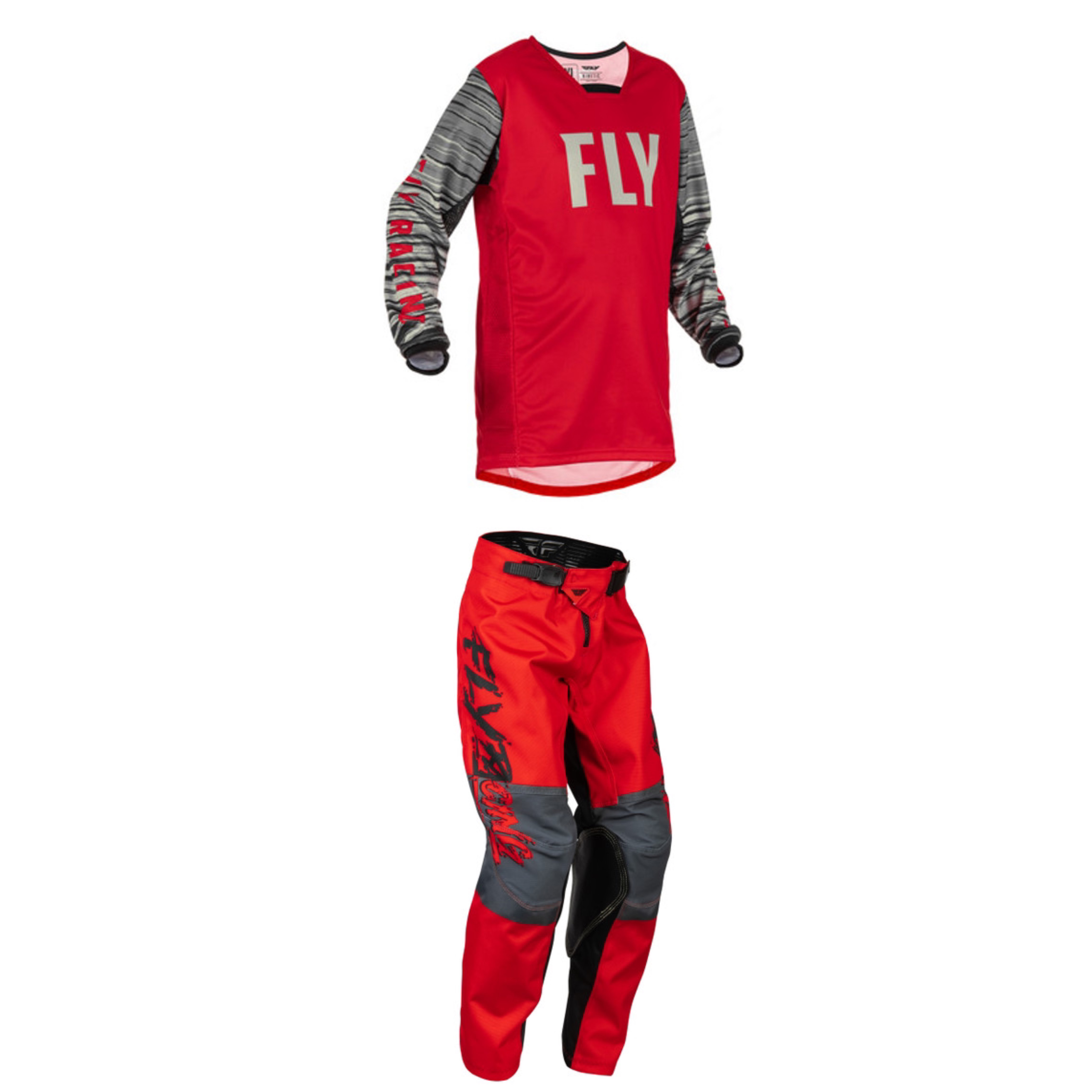 Fly Racing Youth Mixed Kit (Black/Red/Grey)