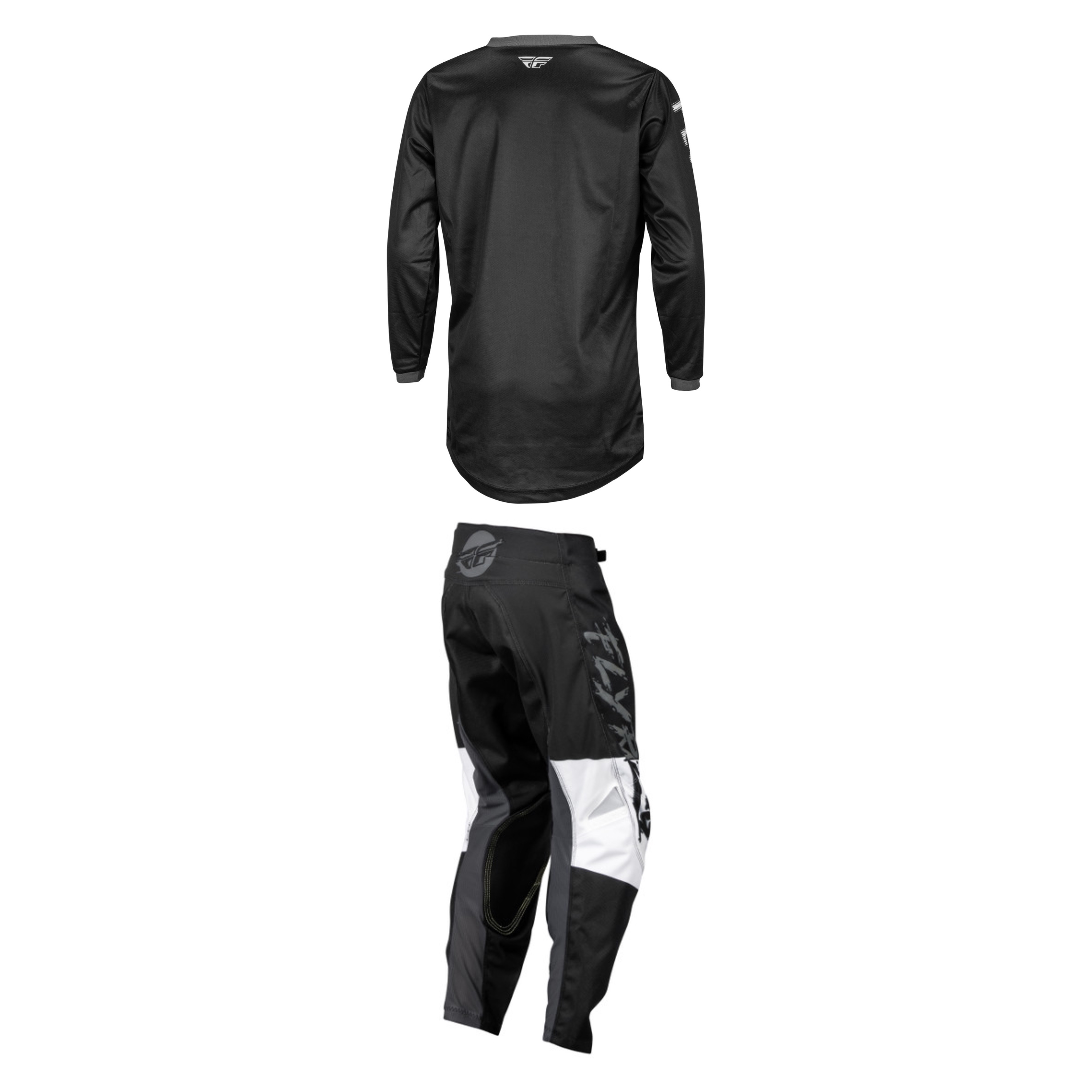 Fly Racing Youth Mixed Kit (Black/White/Grey)