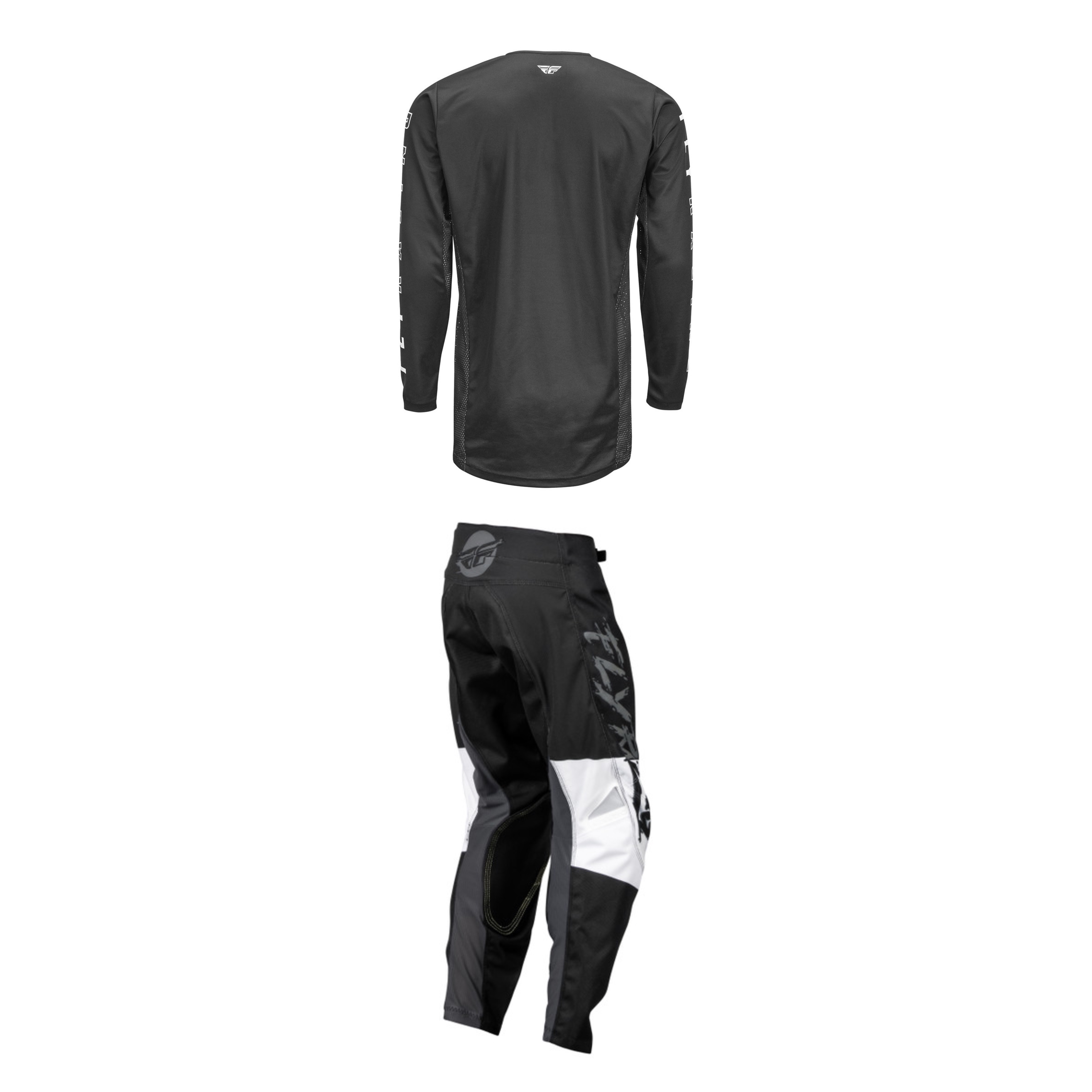Fly Racing Youth Mixed Kit (Black/White/Grey)