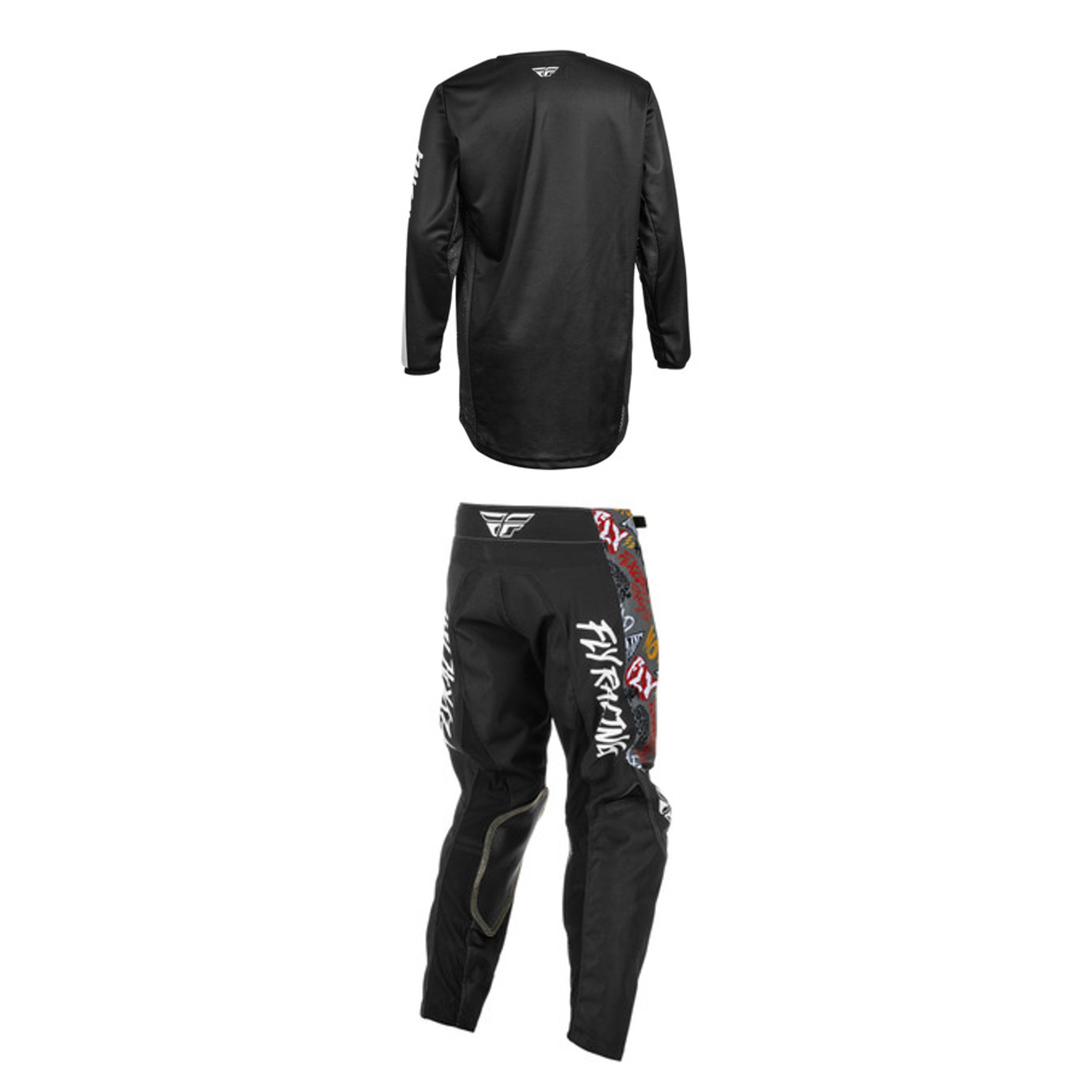 Fly Racing Youth Mixed Kit (Grey/Black/White)