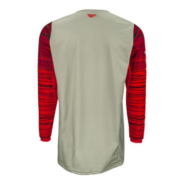 Fly Racing 2022 Kinetic Wave Jersey (Light Grey/Red)
